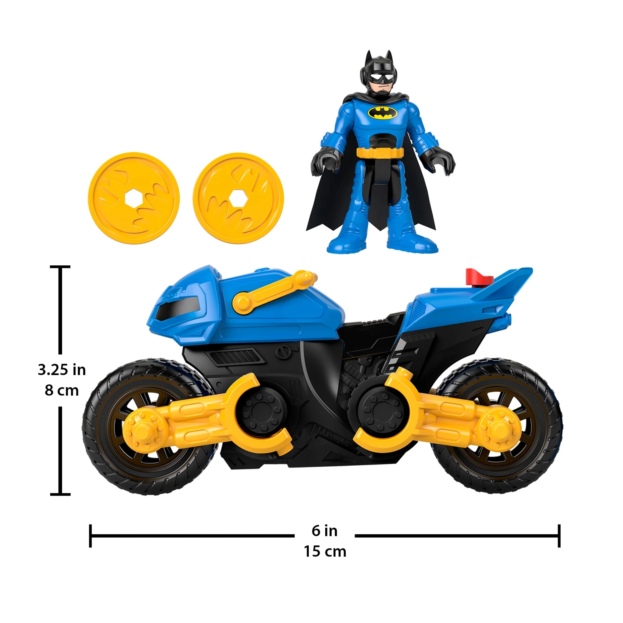 Imaginext DC Super Friends Batman Toy Figure & Transforming Batcycle, Preschool Toys