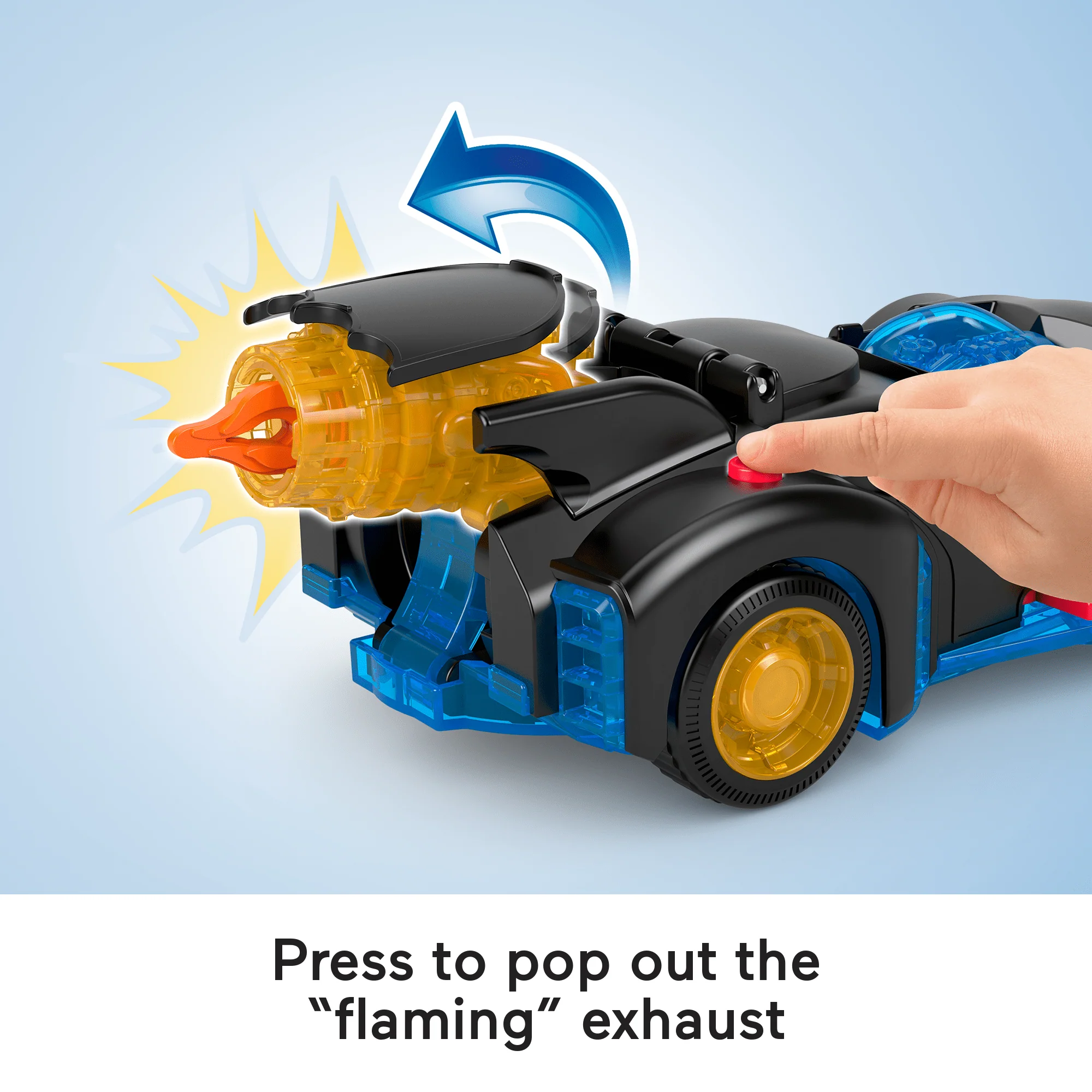 Imaginext DC Super Friends Shake & Spin Batmobile And Batman Figure Set, 4 Pieces