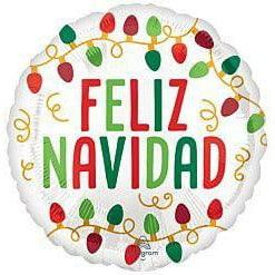 Anagram Feliz Navidad Christmas Lights 17in Foil Balloon