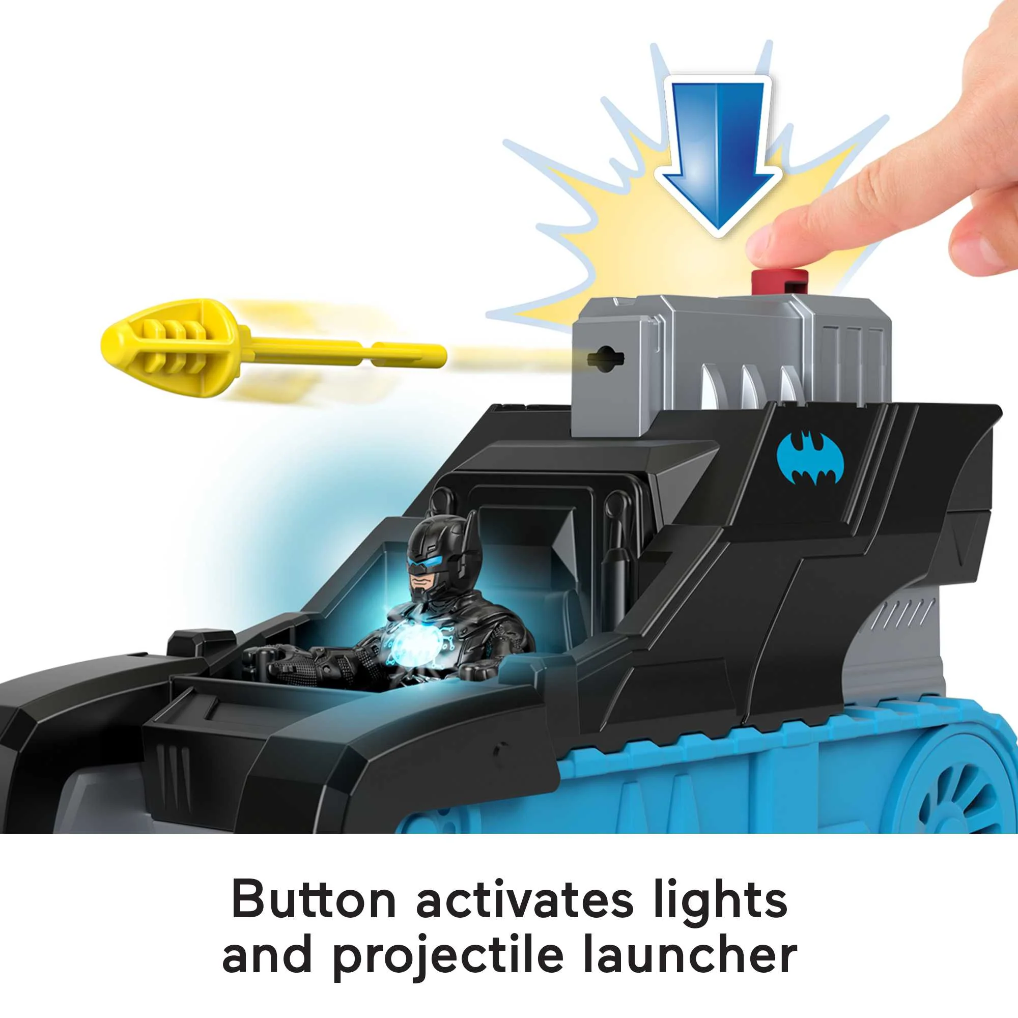 Imaginext DC Super Friends Batman Toy Bat-Tech Tank With Lights And Poseable Figure, Preschool Toys