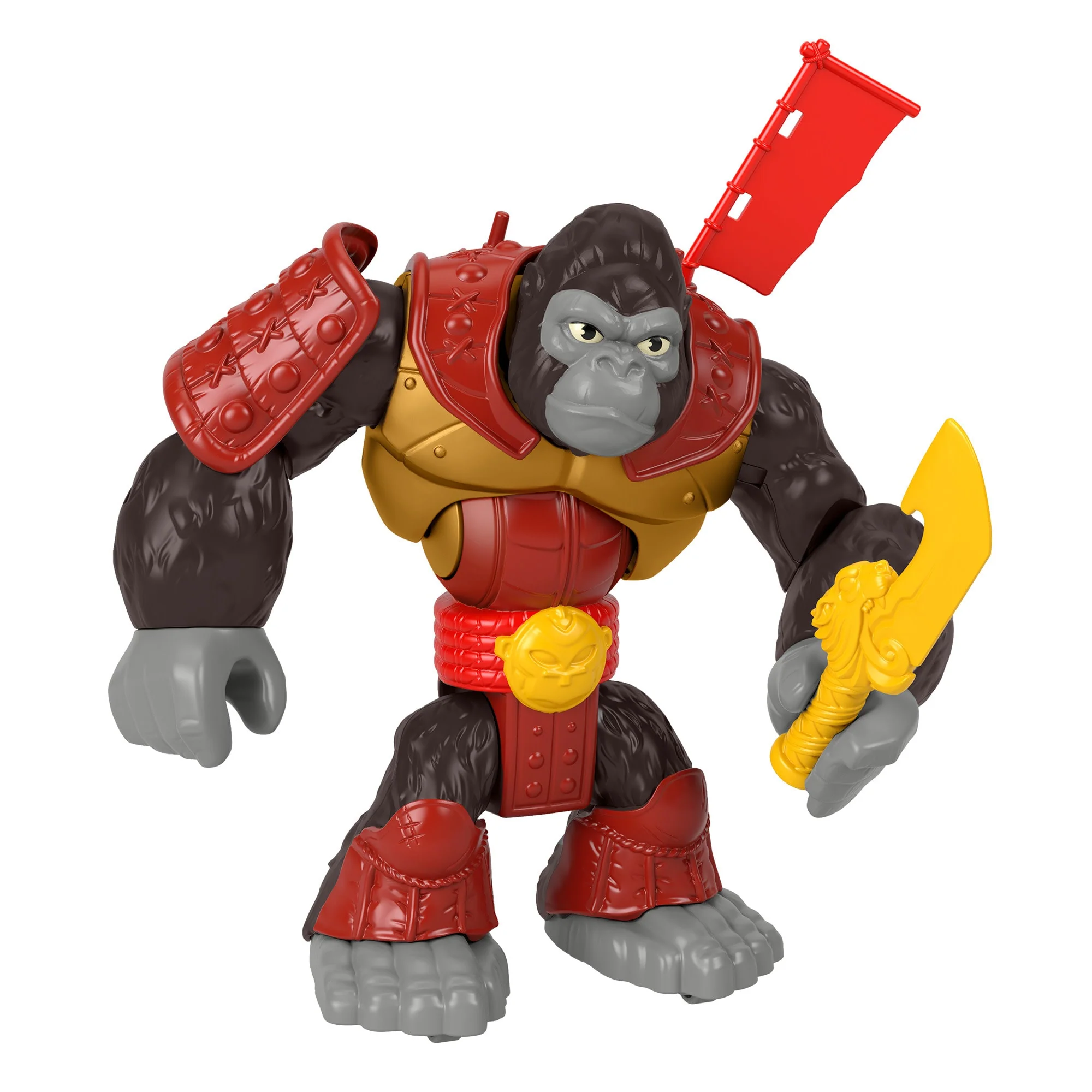 Imaginext Silverback Gorilla Smash Punching Action Figure For Preschool Kids, 3 Pieces