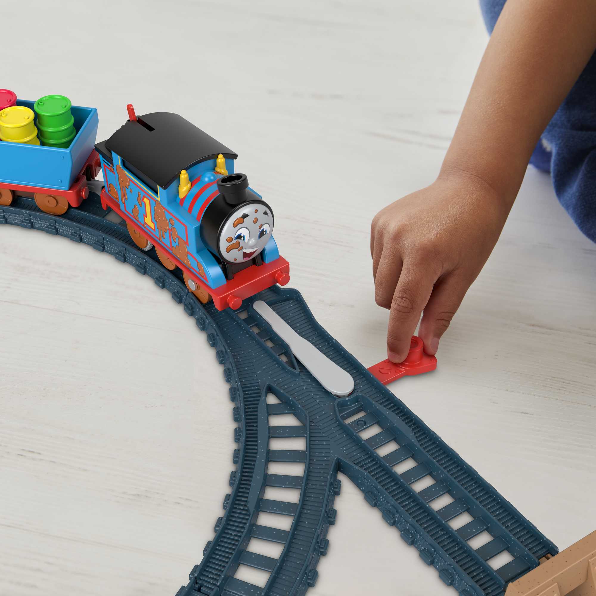 Thomas And Friends Muddy Adventure Train Set, Bumpy Track Set With Motorized Thomas Engine