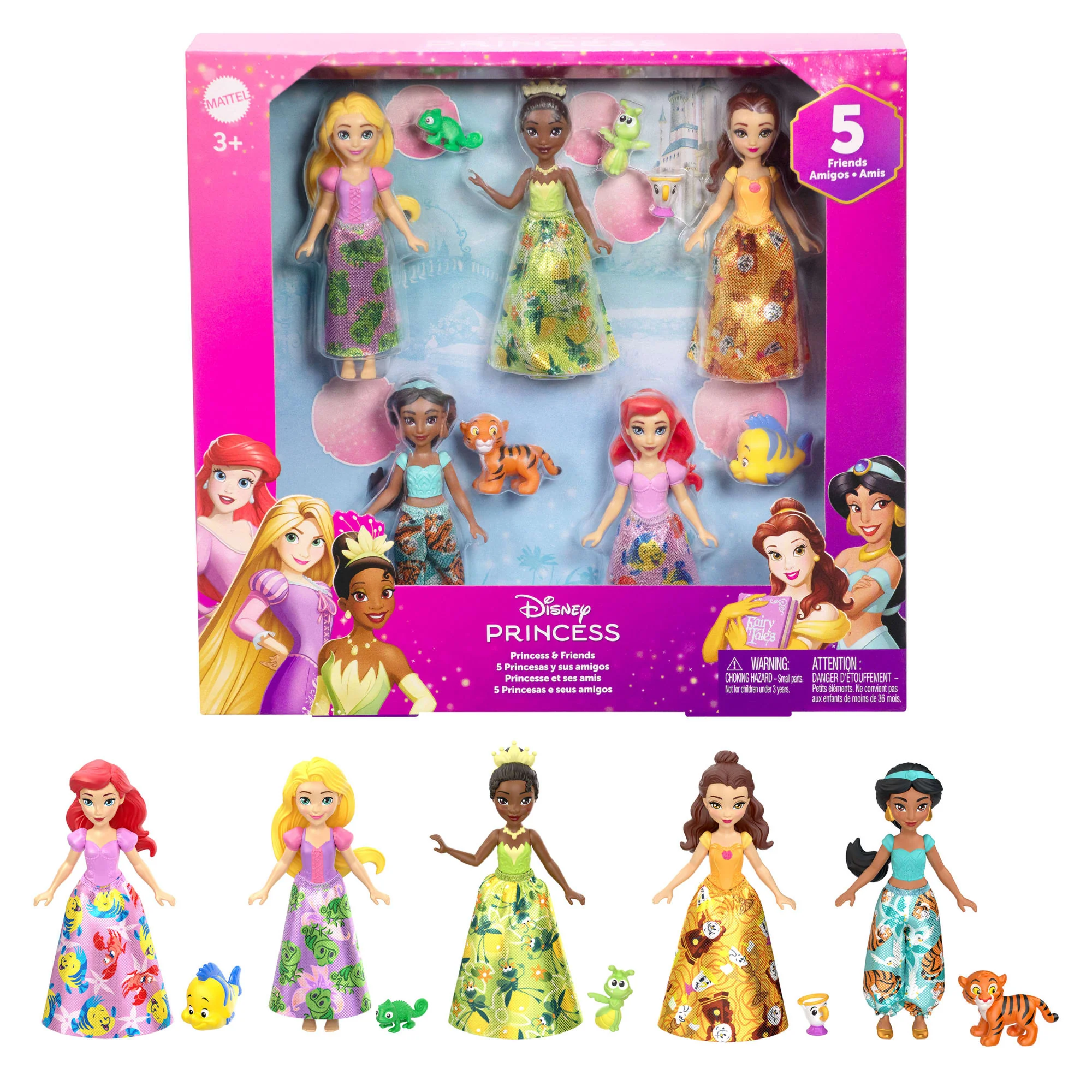Princesses Disney Coffret 5Poup��es et 5Fig. Princesses et Amis