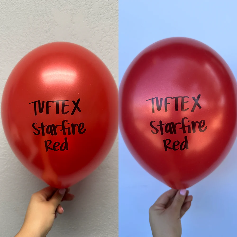 Tuftex Pearlized Starfire Red 17 inch Latex Balloons 50ct