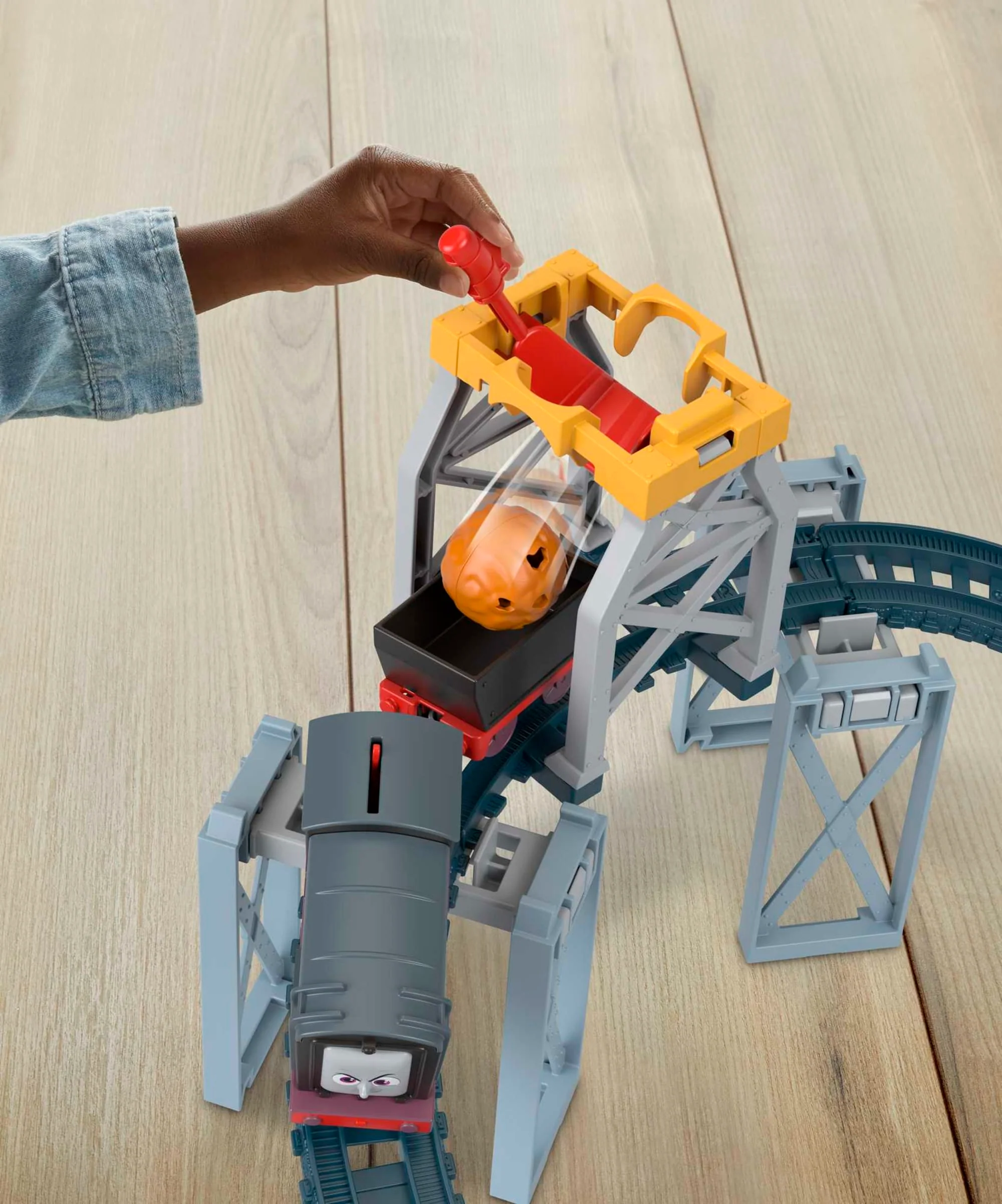 Thomas & Friends Diesel's Cargo Drop Motorized Toy Train & Track Set For Preschool Kids