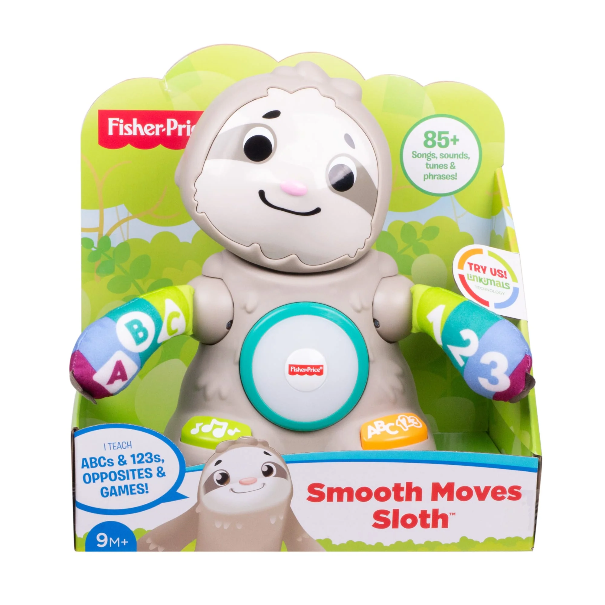 Fisher-Price Linkimals Smooth Moves Sloth Baby Electronic Learning Toy With Lights & Music