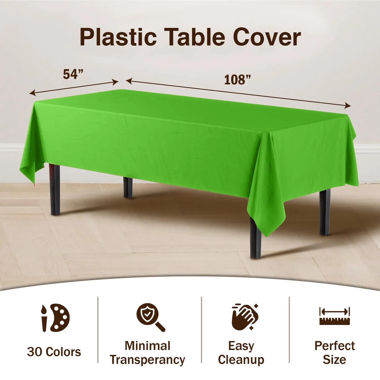 Lime Green Plastic Table Cover