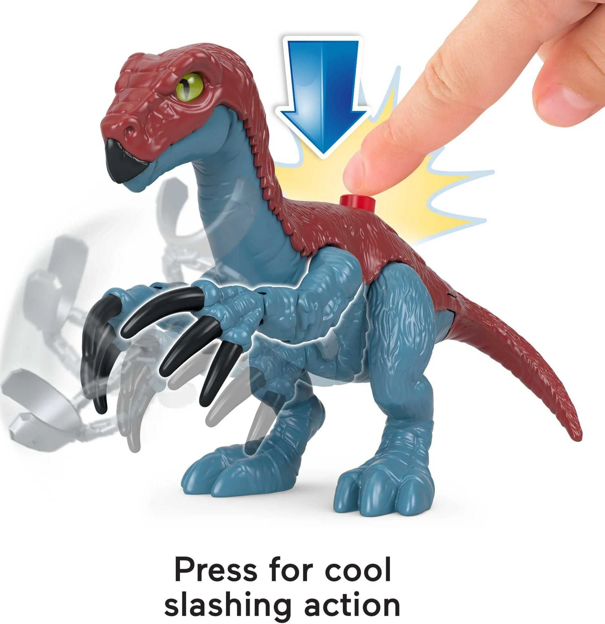 Imaginext Jurassic World Dominion therizinosaurus Dinosaur & Owen Grady Poseable Figure Set