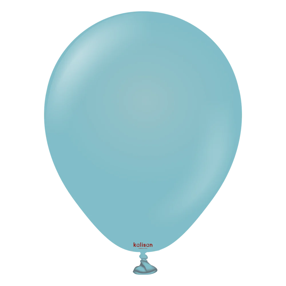 5 inch Kalisan Retro Blue Glass Latex Balloons 100ct