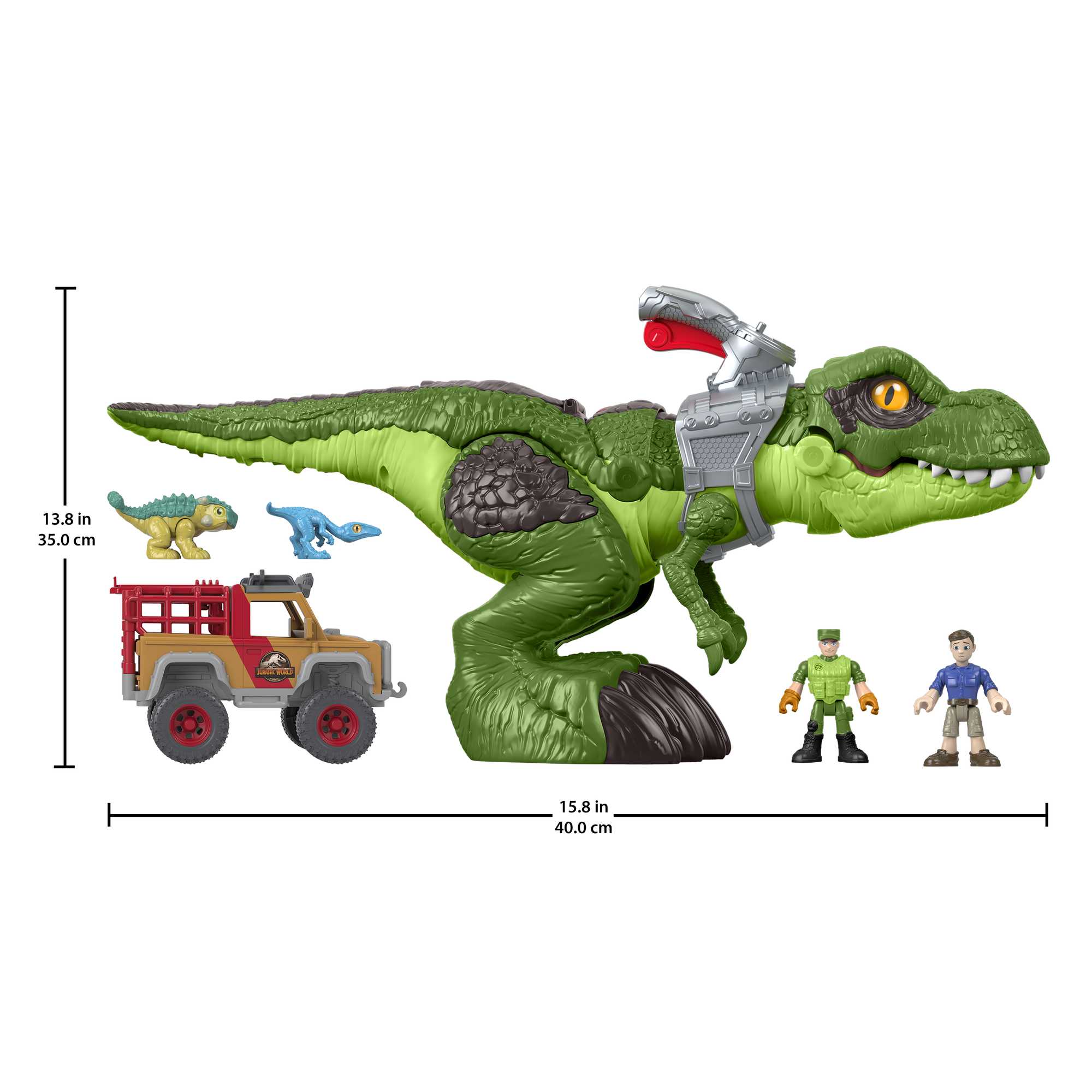 Imaginext Jurassic World Camp Cretaceous T-Rex Dinosaur Pursuit Playset