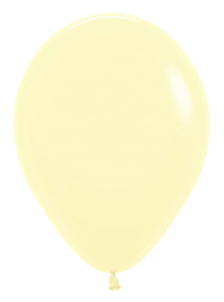 11 inch Sempertex Pastel Matte Yellow Latex Balloons 100ct