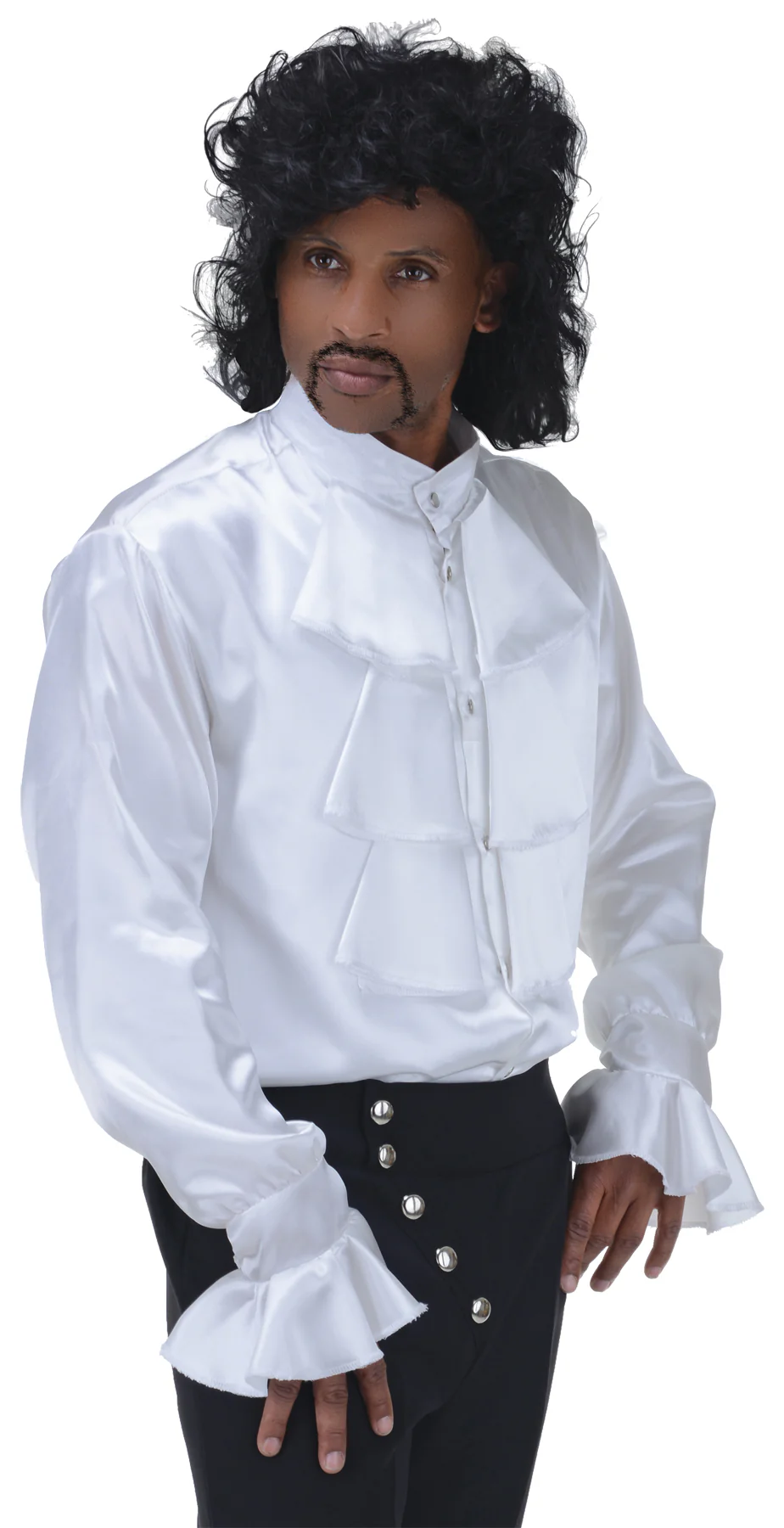 XXL White Goth Elegance Shirt