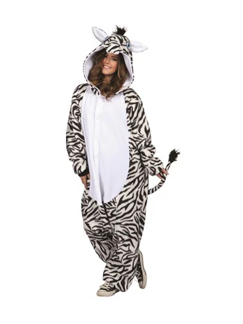 Zoe the Zebra Adult Union Suit
