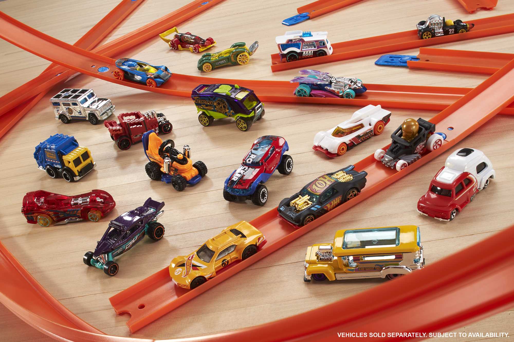 Hot Wheels Cars, Set Of 50 Toy Cars, Trucks & Aircraft in 1:64 Scale