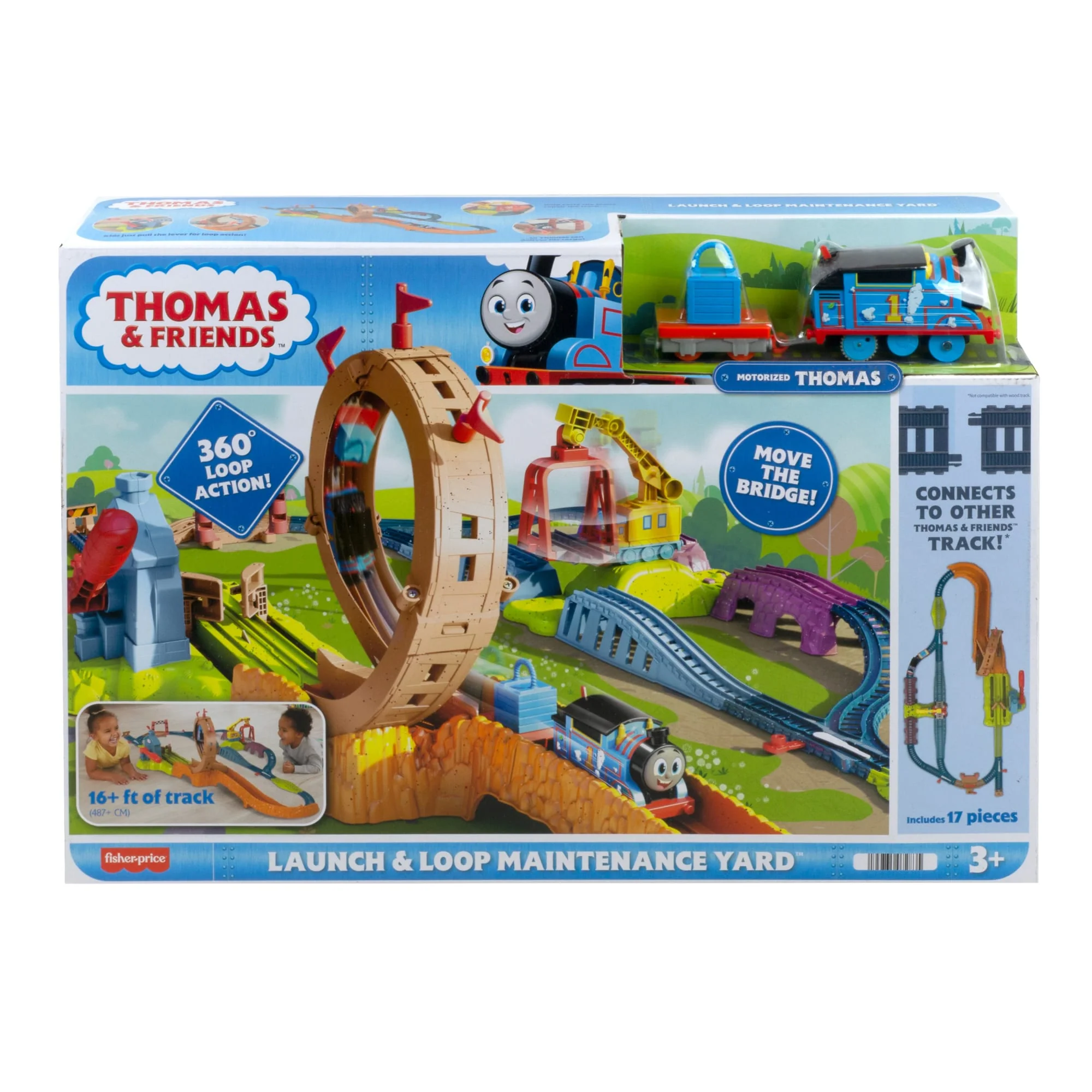 Thomas & Friends Launch & Loop Maintenance Yard Toy Train Set With Motorized Thomas