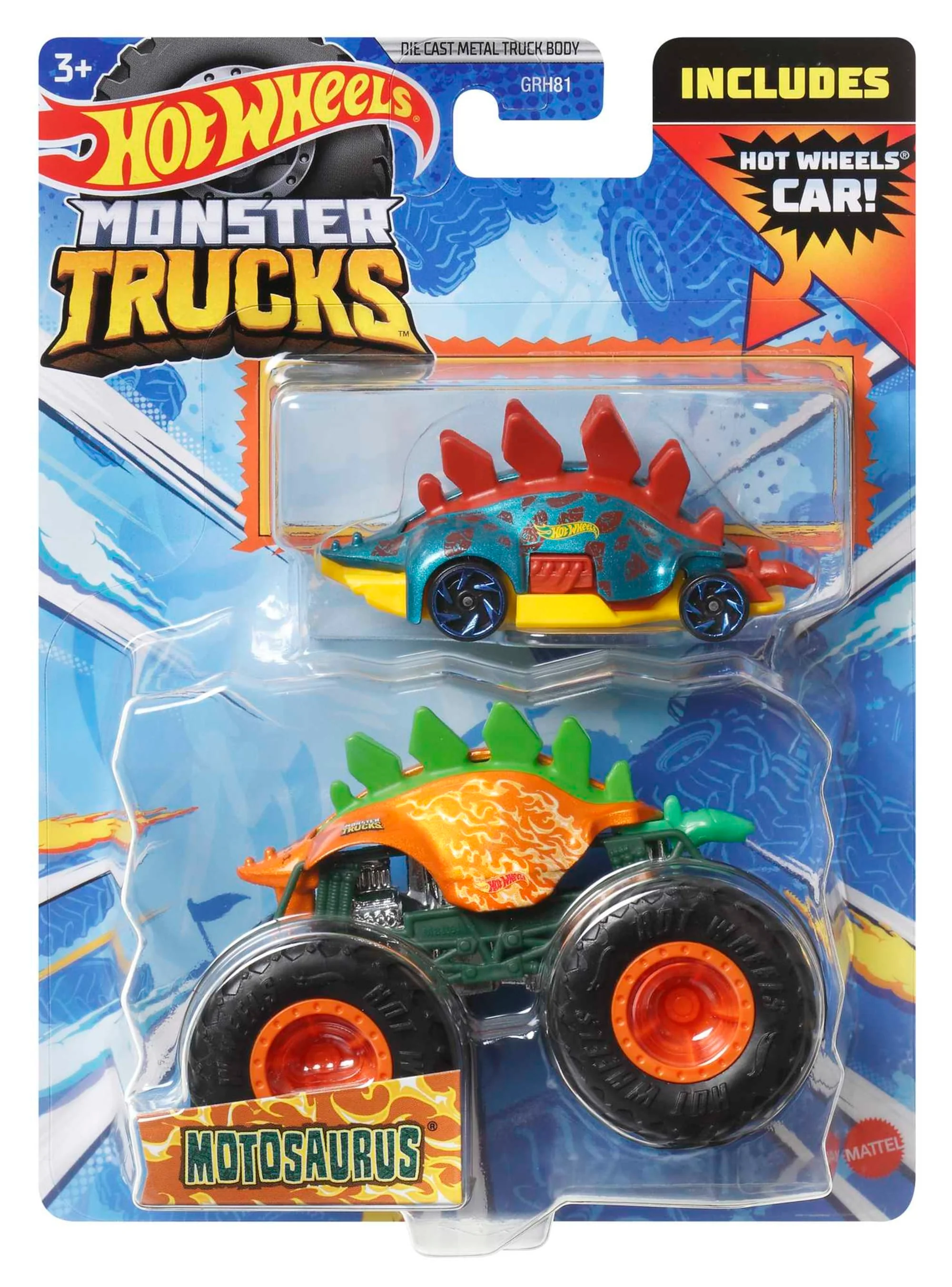 Hot Wheels Monster Trucks Ve��culo de Brinquedo Motosaurus Die Cast Motosaurus