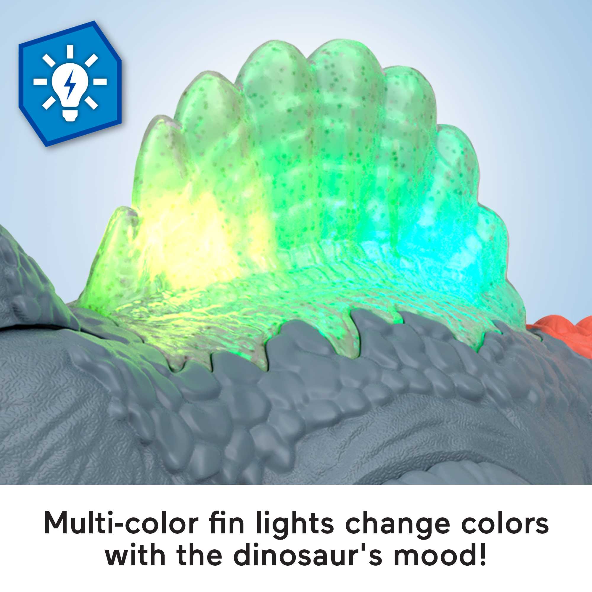 Imaginext Jurassic World Ultra Snap Spinosaurus Dinosaur Toy With Lights & Sounds, 2 Pieces