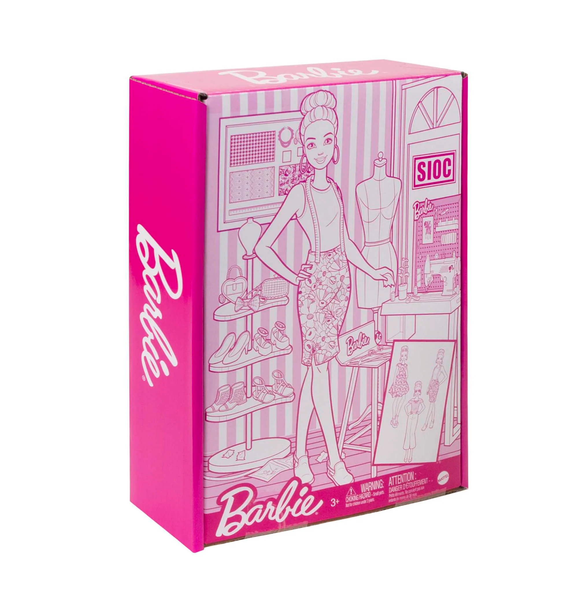 Barbie Fashion Designer Doll (12-In/30.40-Cm) & Studio, 25+ Design & Fashion Accessories, Ages 3 & Up