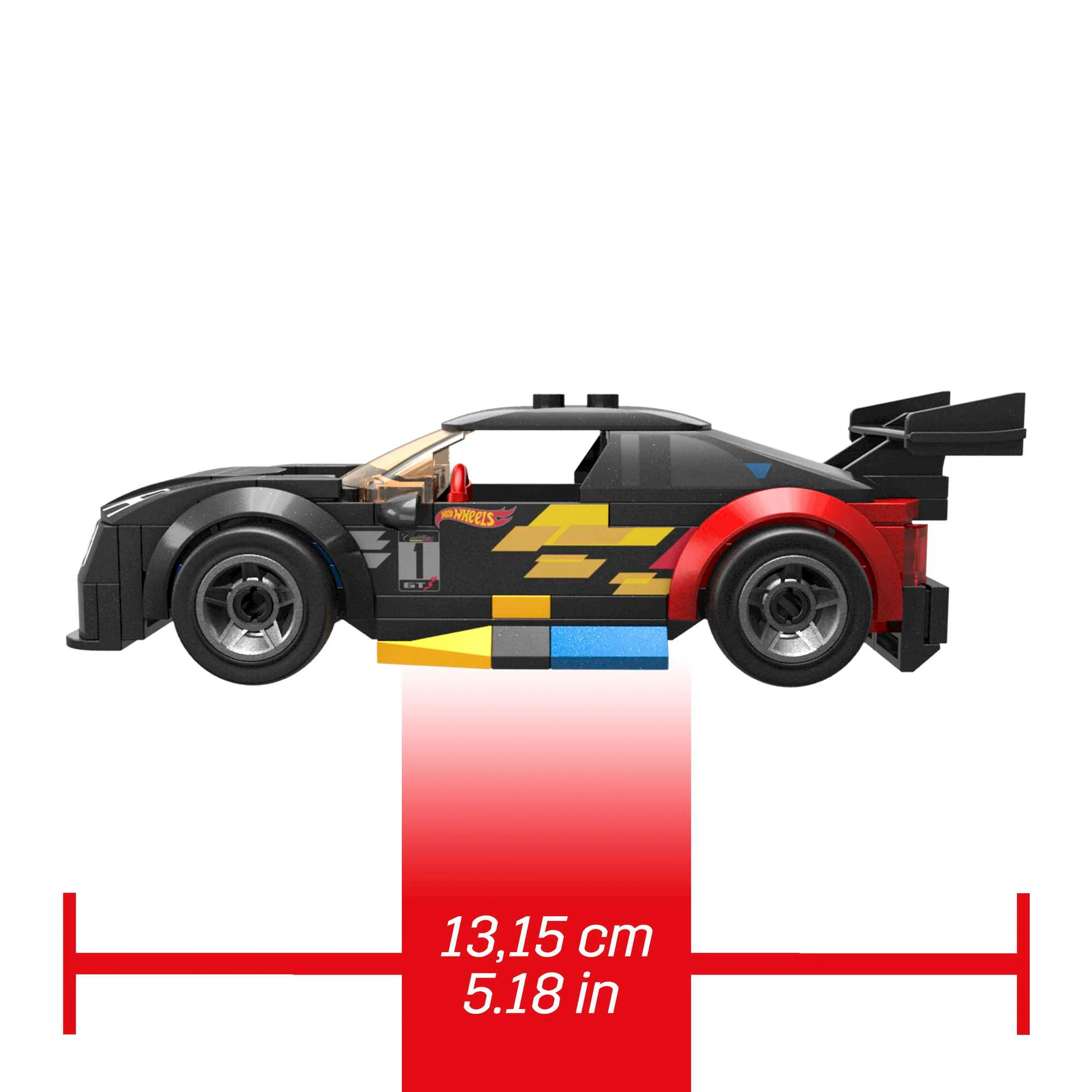 MEGA Hot Wheels 16 Cadillac Ats-V Building Toy Car With 1 Figure (90 Pieces)