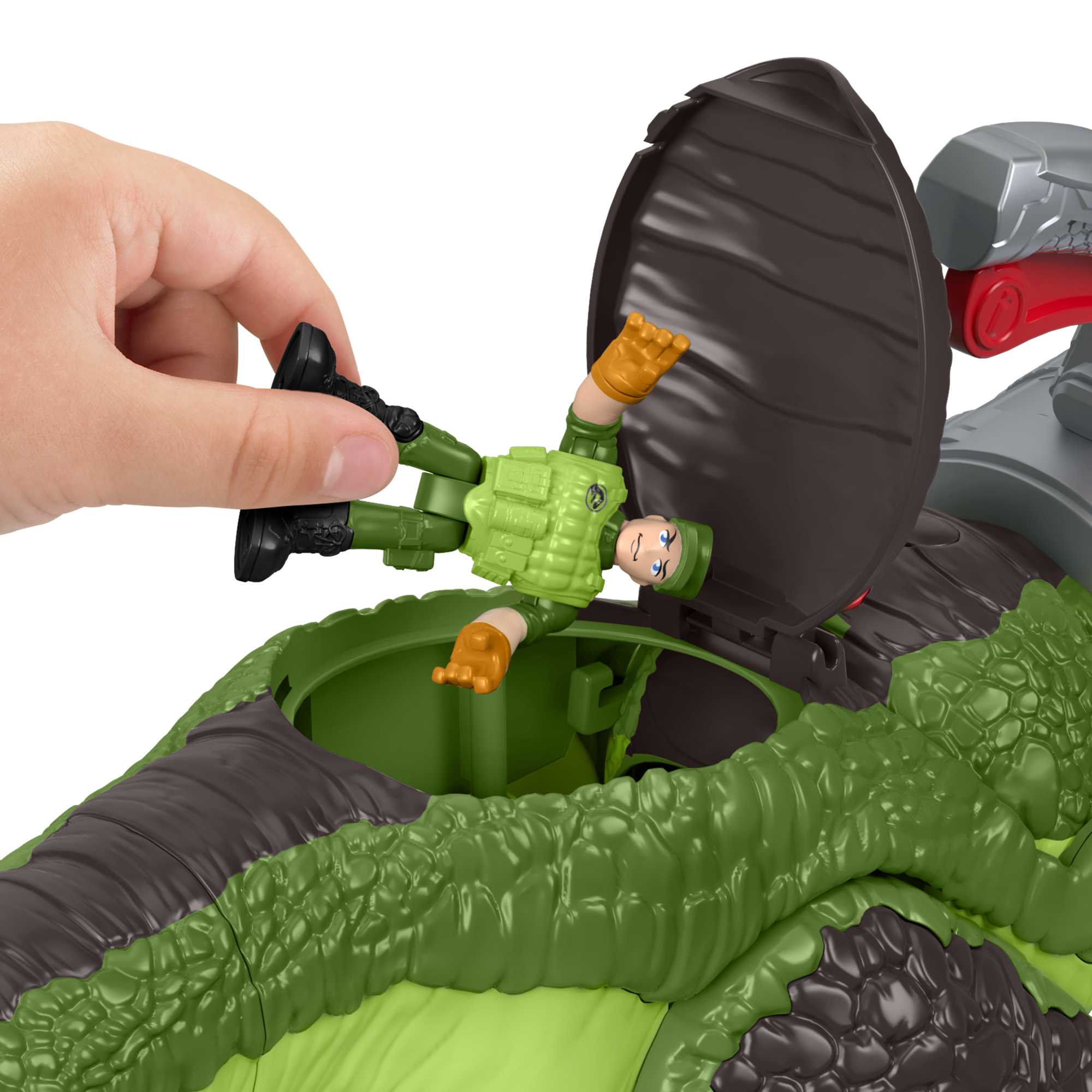 Imaginext Jurassic World Camp Cretaceous T-Rex Dinosaur Pursuit Playset