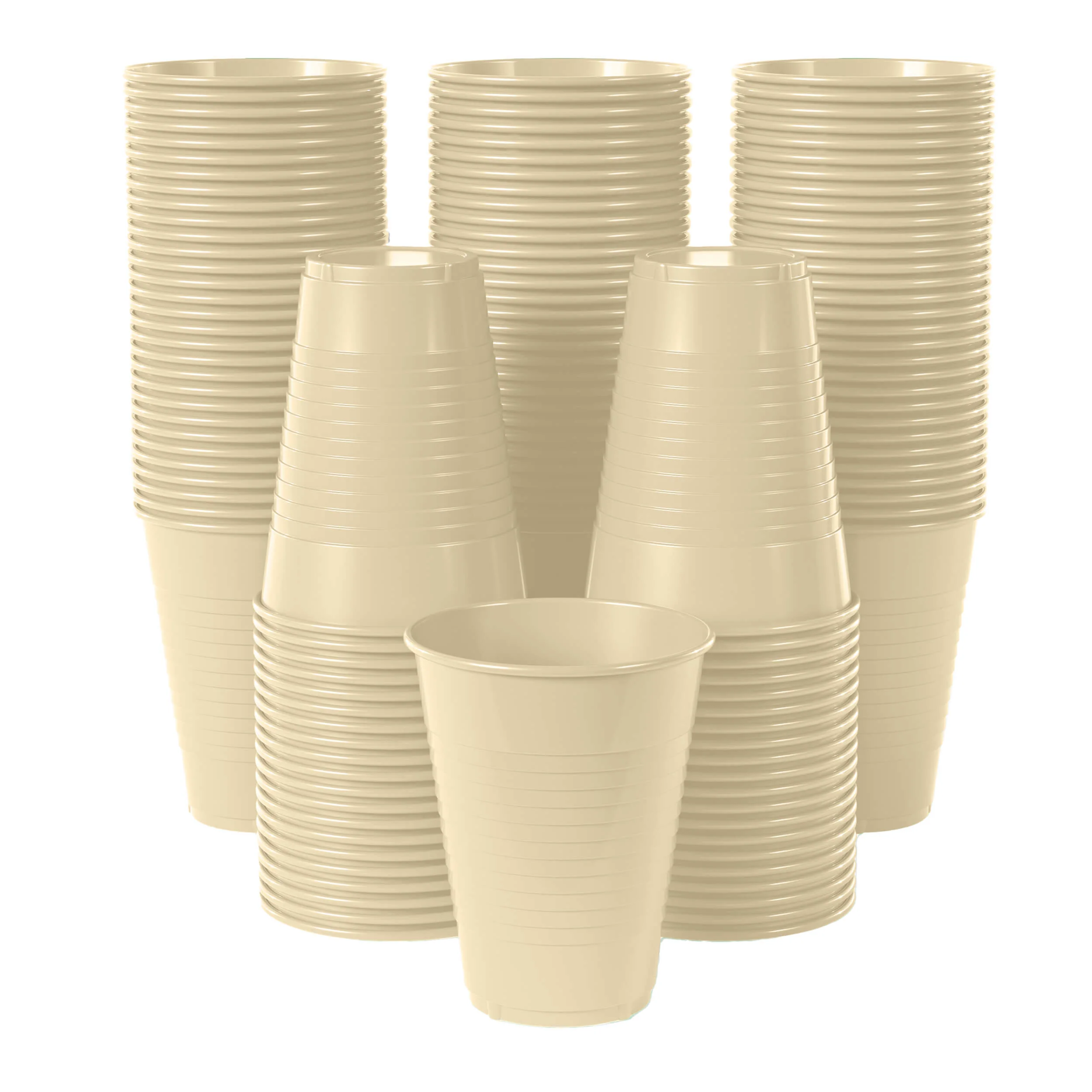 12 Oz. Ivory Plastic Cups | 50 Count