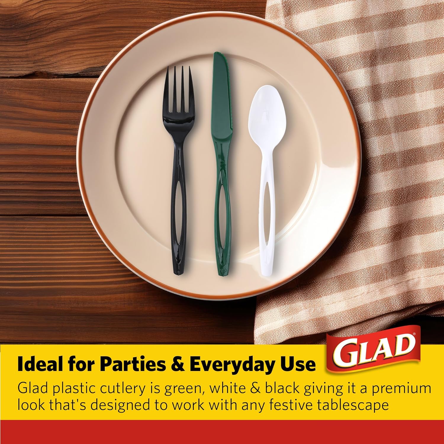 Glad, 240 Count (Pack of 1), Clear Assorted Cutlery