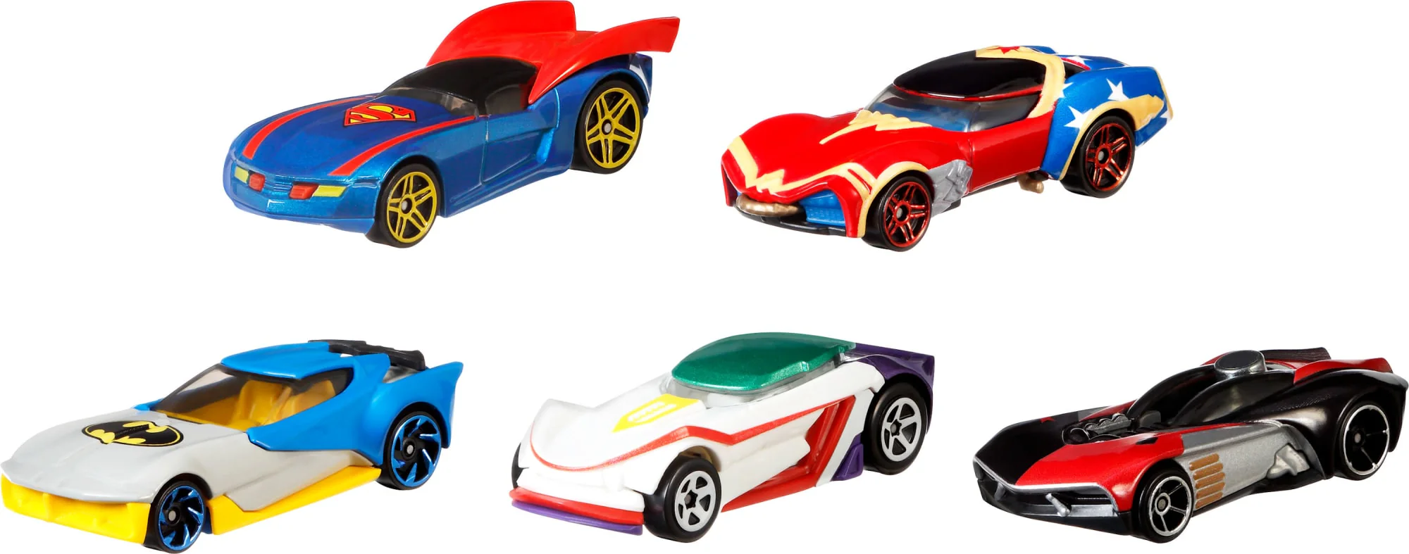 Hot Wheels 1:64 Scale DC Character Cars 5-Pack