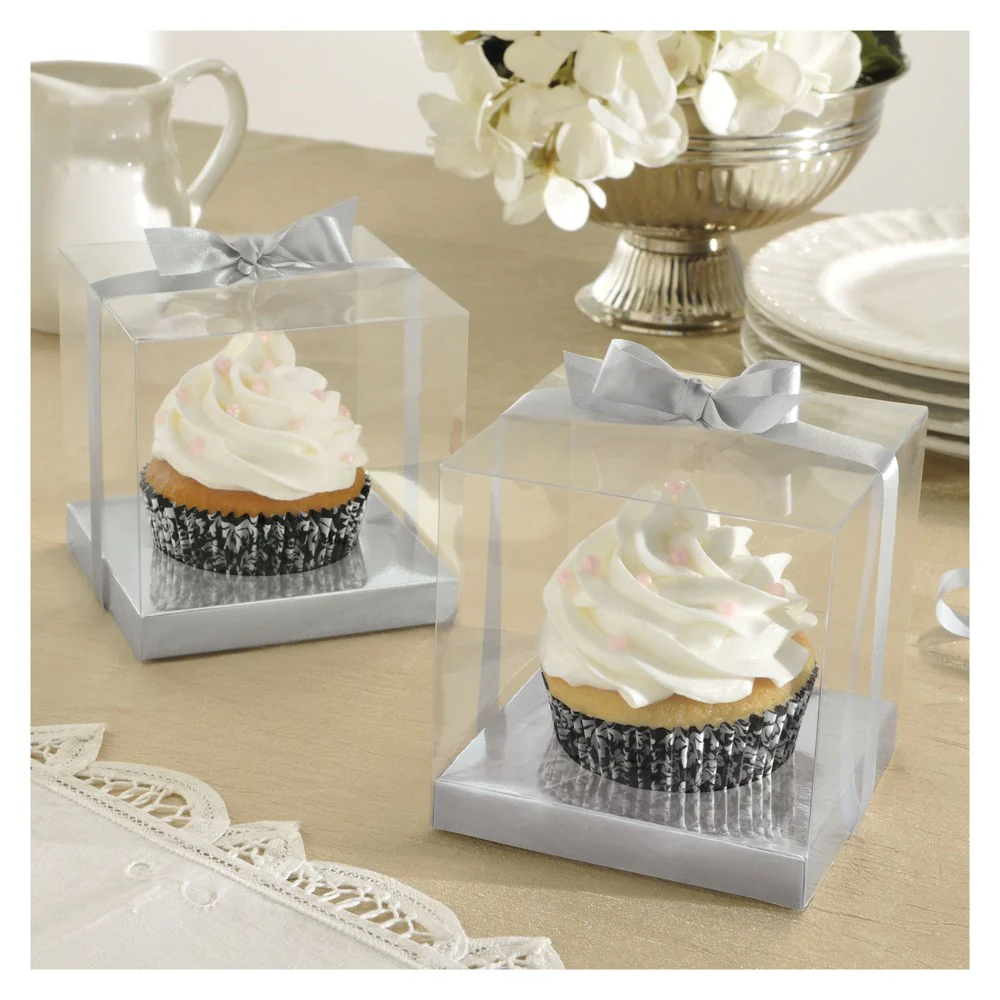 Cupcake Boxes Silver 20ct