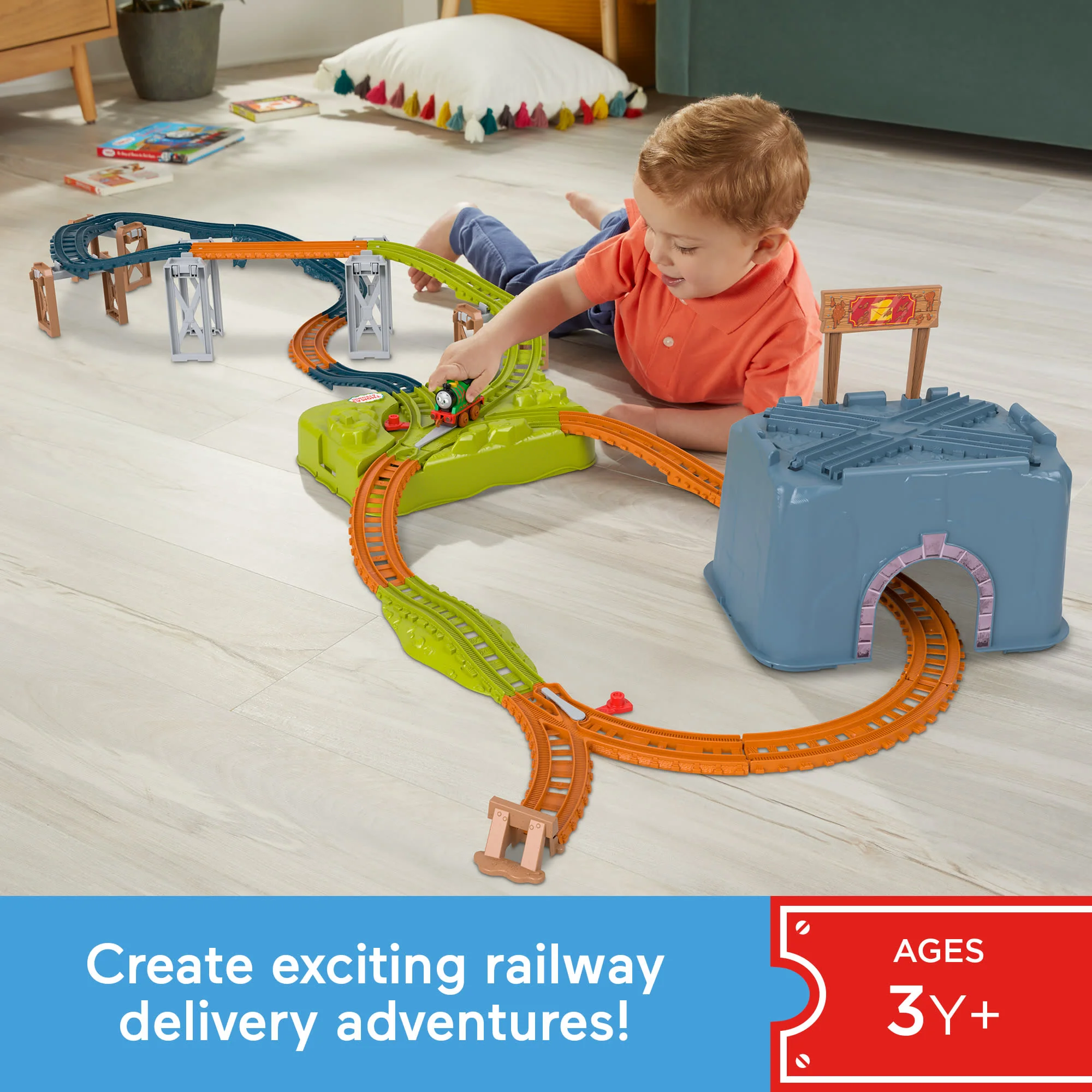 Thomas & Friends Toy Train Set, Percy��S Connect & Build Track Bucket, Preschool Toy