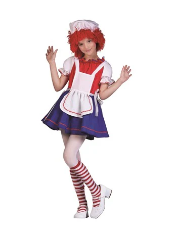 Rag Doll Girl Dress with Apron