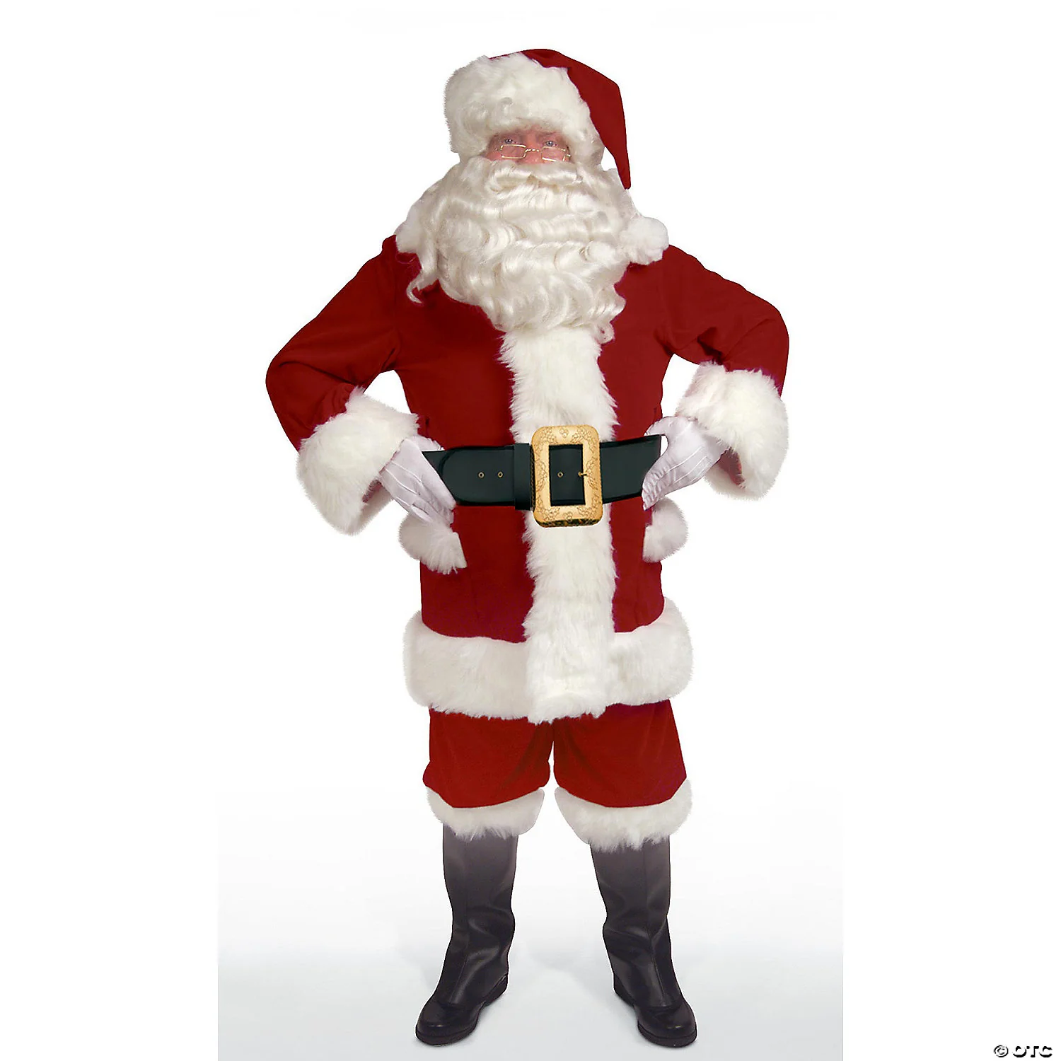Regal Burgundy Velvet Santa Costume
