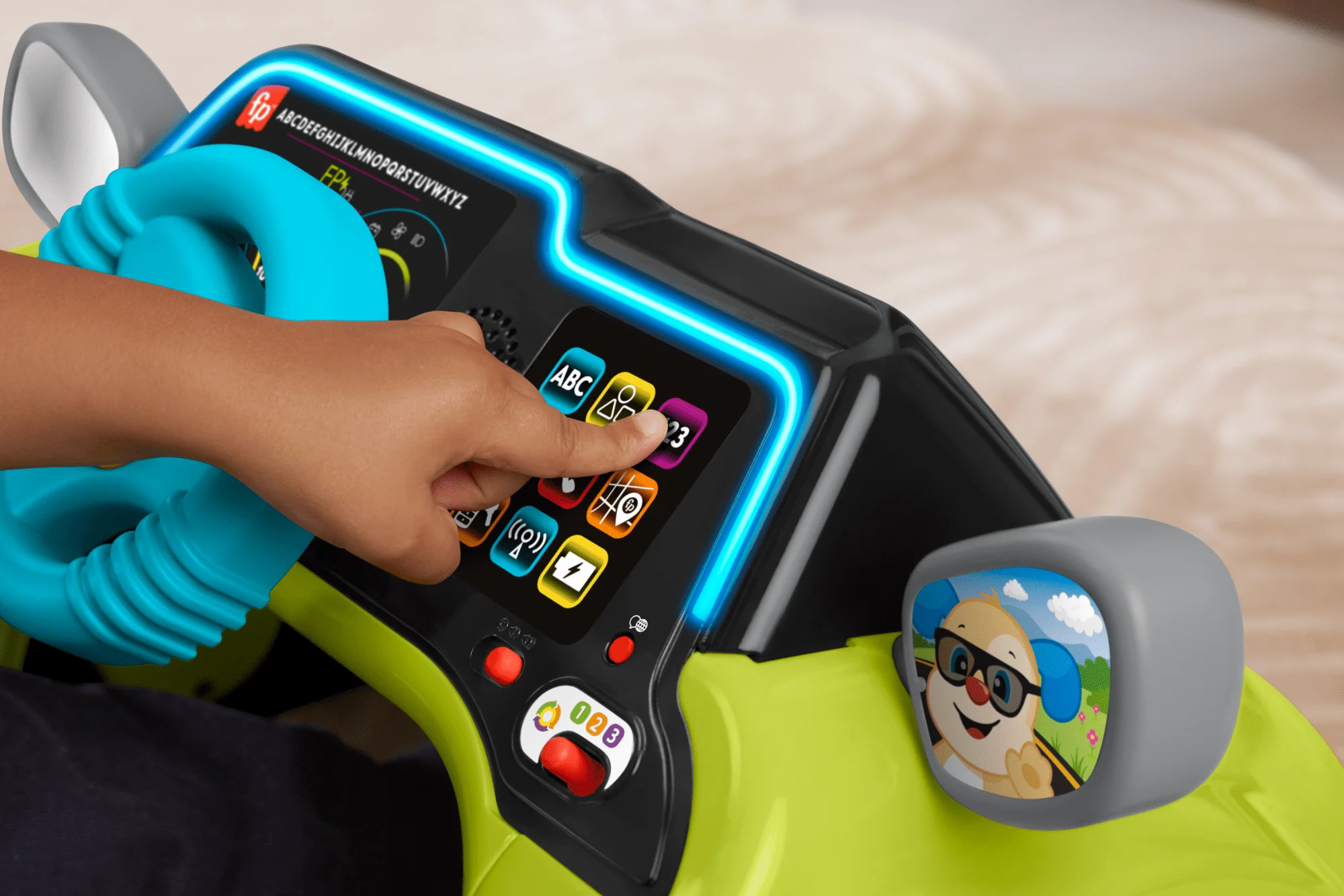 Fisher-Price Laugh & Learn Sit & Steer Driver Activity Center Baby & Toddler Learning Toy, Multilanguage Version