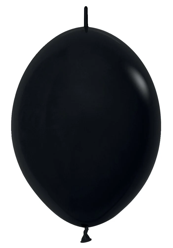 6 inch Sempertex Deluxe Black Link-O-LOON 50ct