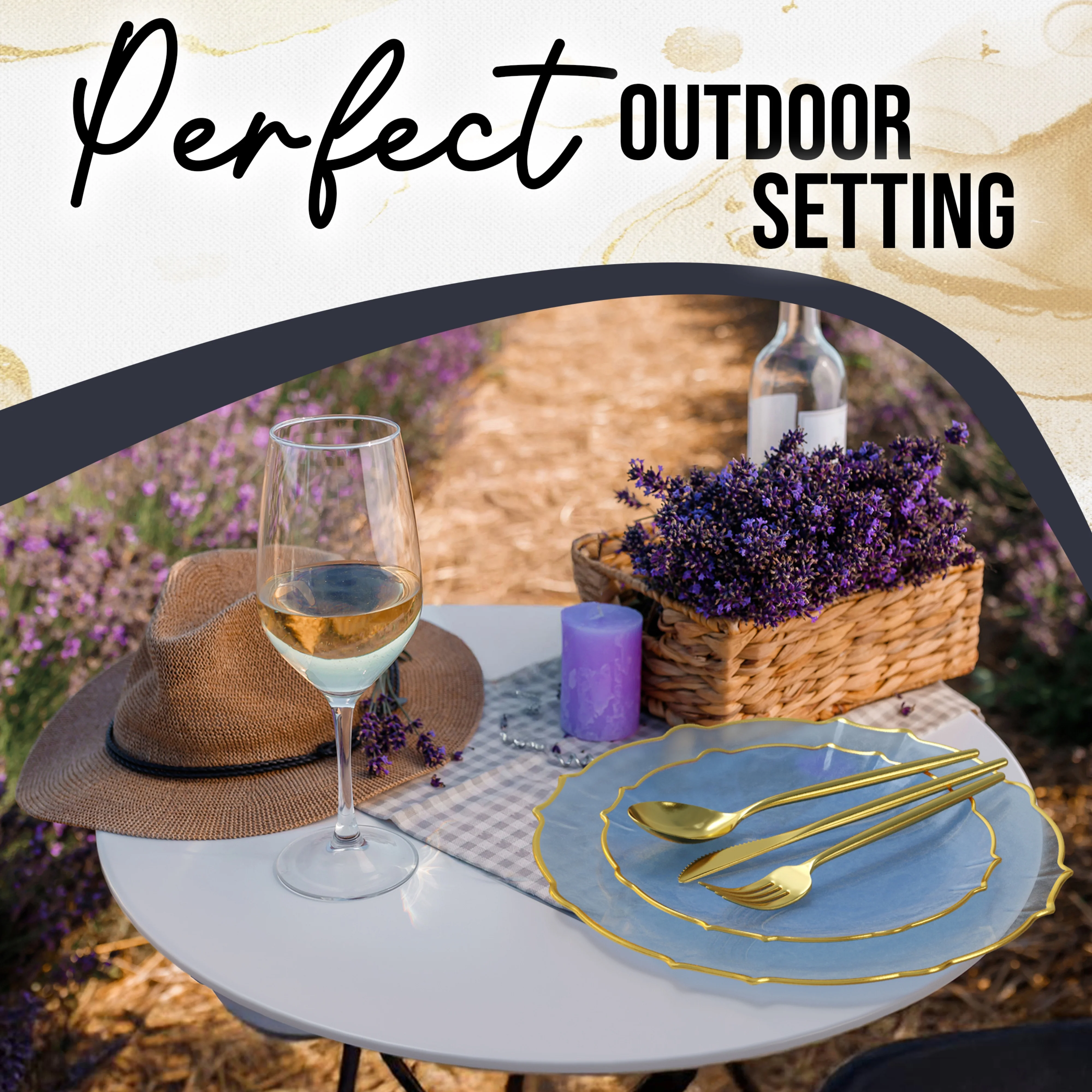 Spring Lake/Gold Petal Plates - Combo Pack 20/20