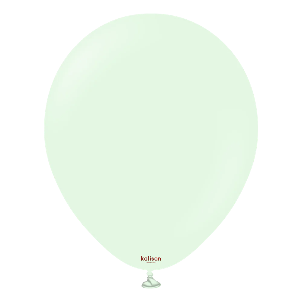 18 inch Kalisan Macaron Pale Green Latex Balloons 25ct