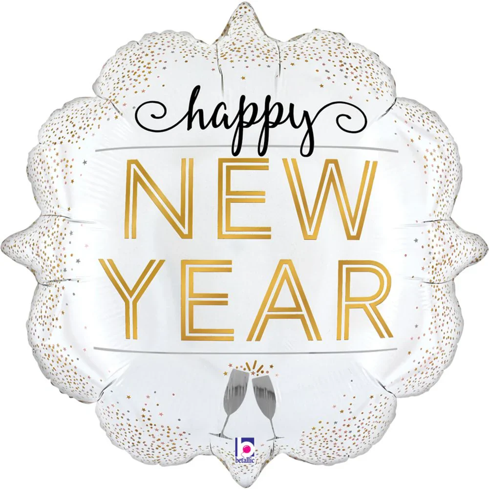 Betallic Metallic New Year Diamond 24 inch Foil Balloon 1ct