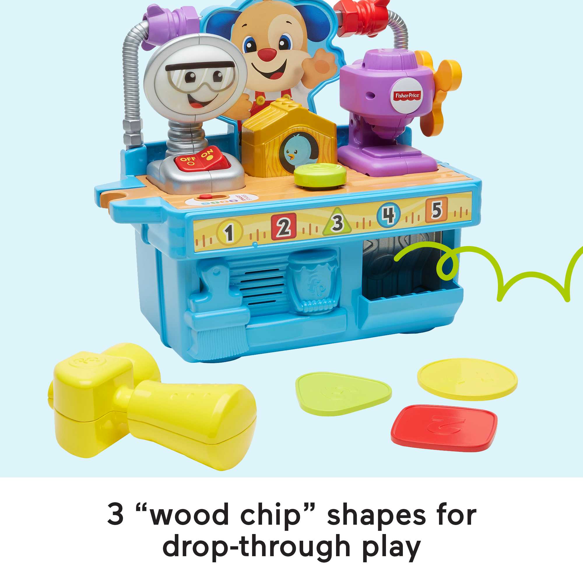 Fisher-Price Laugh & Learn Busy Learning Tool Bench Pretend Construction Toy For Infant & Toddler