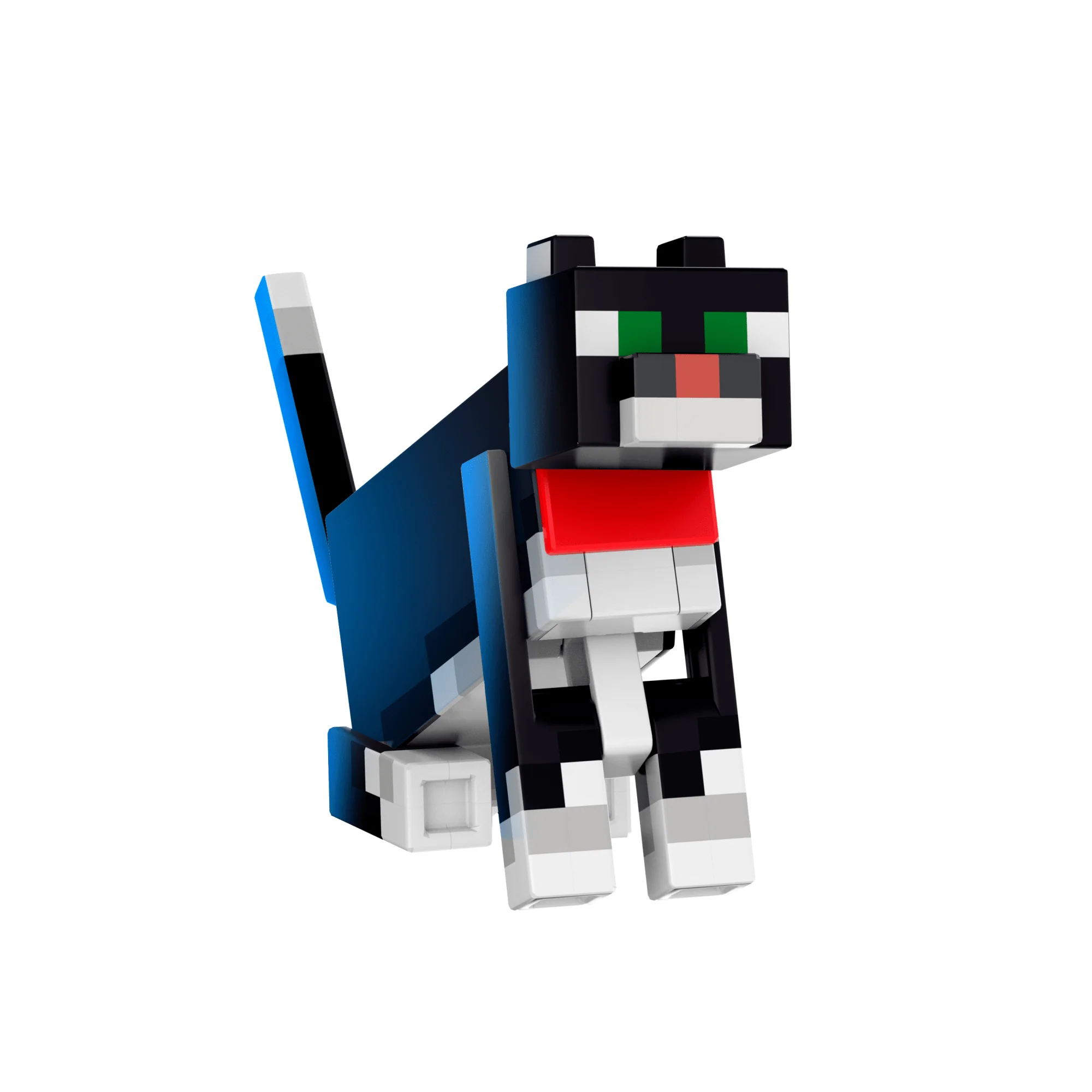 Minecraft Diamond Level Tuxedo Cat Action Figure