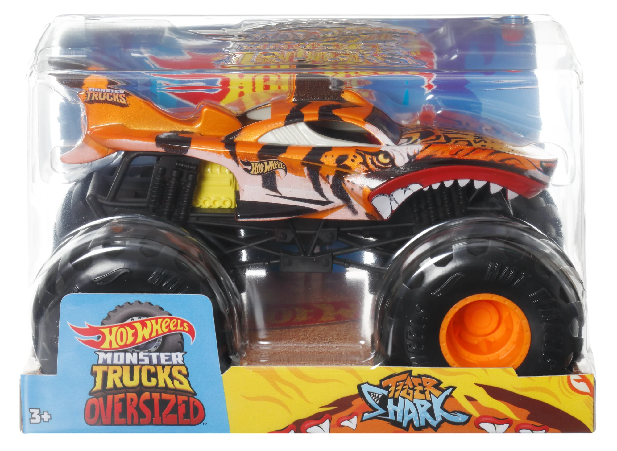 Hot Wheels Monster Trucks Veh��culo de Juguete Tiger Shark Escala 1:24