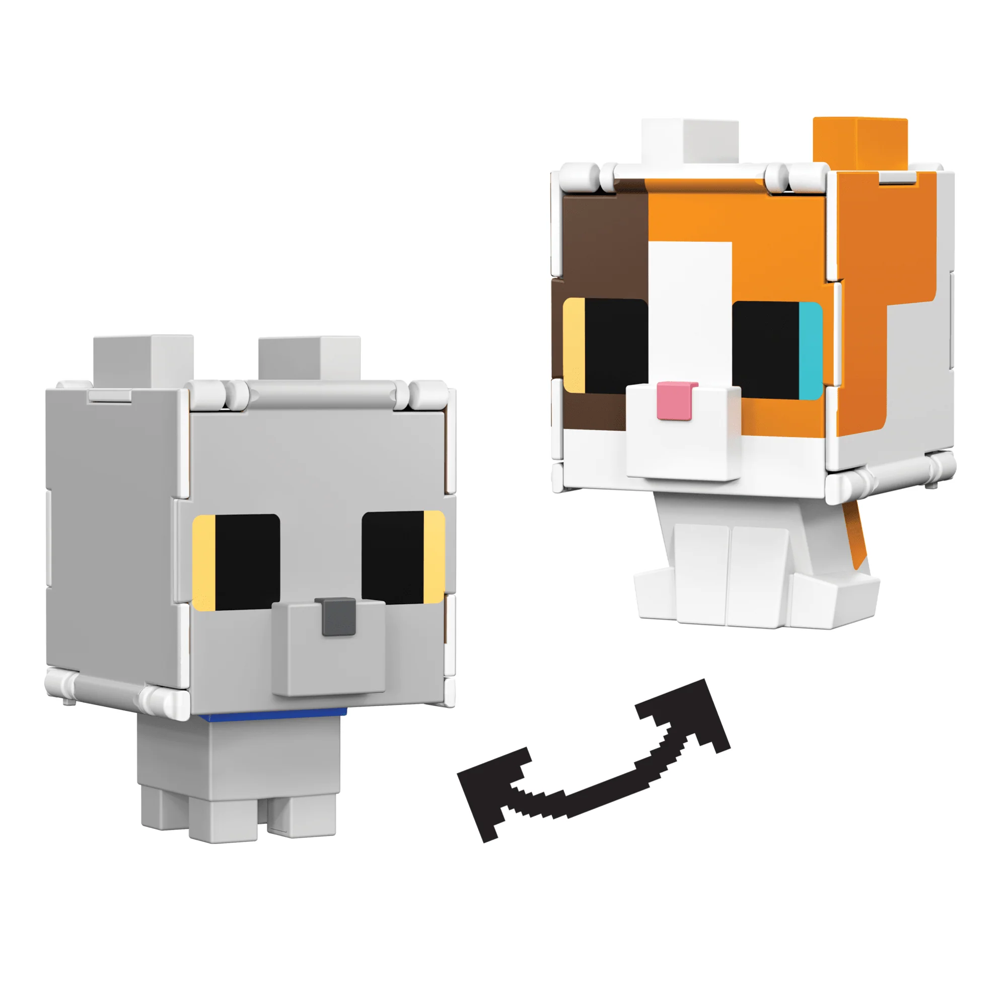 Minecraft Flippin�� Figs Figures Collection, 2-in-1 Fidget Play, 3.75-in Scale & Pixelated Design (Characters May Vary)