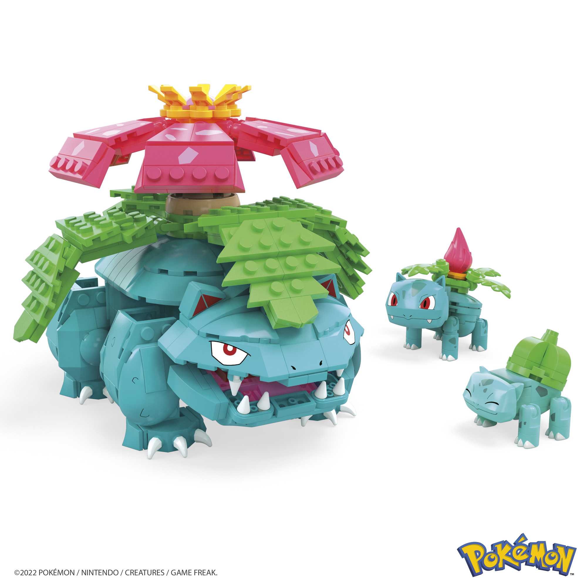 MEGA Pok��mon Building Toy Kit Bulbasaur Set With 3 Action Figures (622 Pieces) For Kids