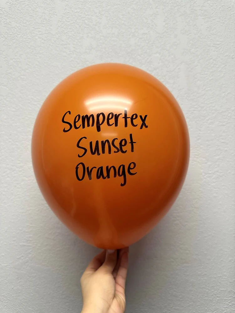 24 inch Sempertex Deluxe Sunset Orange Latex Balloons 10ct
