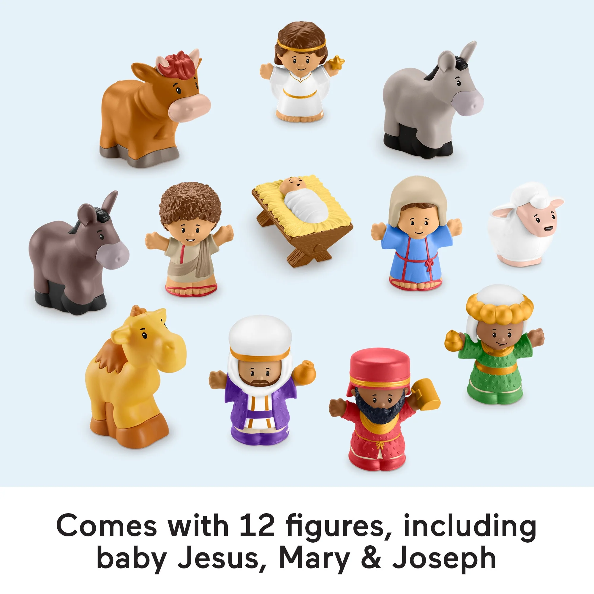 Fisher-Price Little People Nativity Set For Toddlers With Light & Music, 18 Play Pieces
