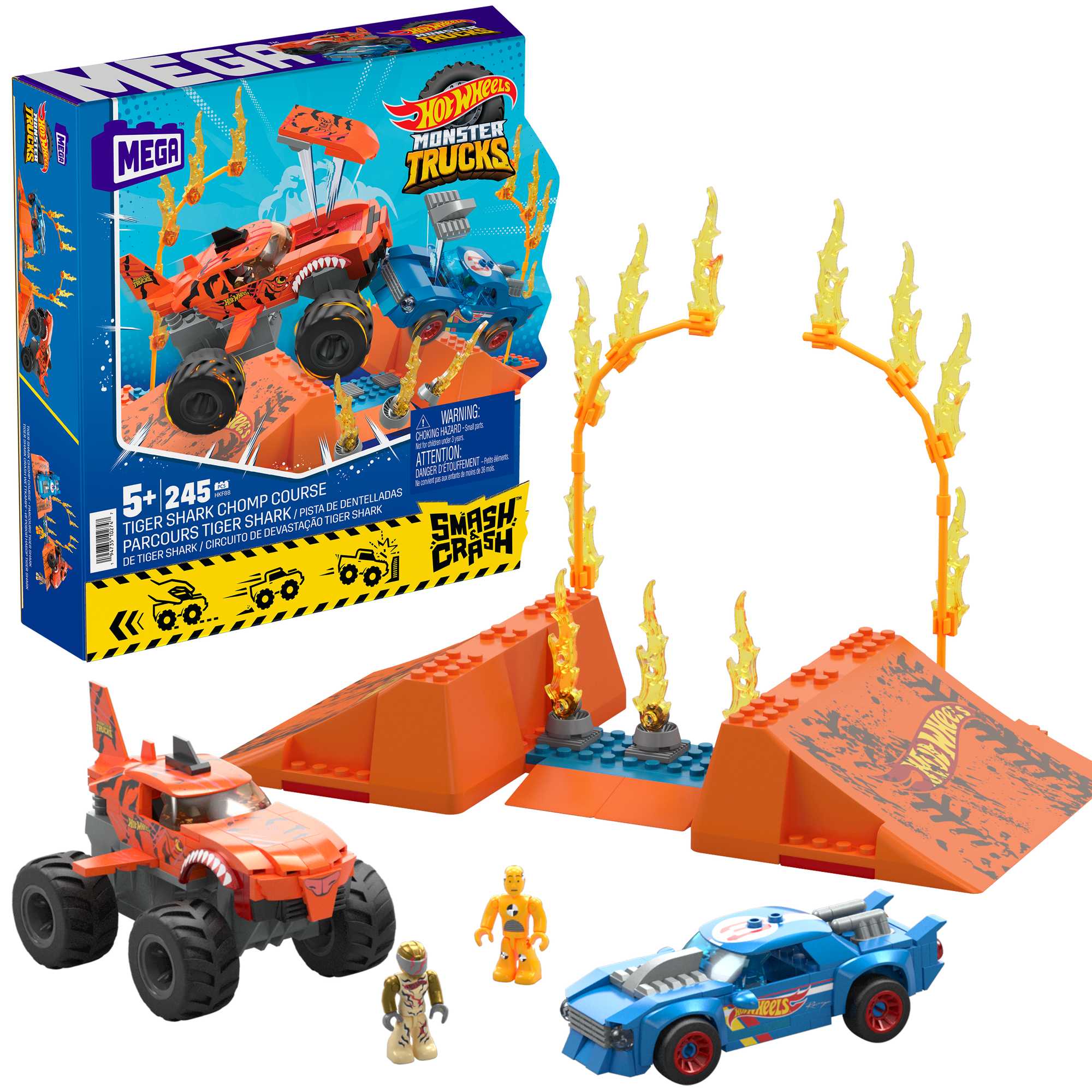 Mega? Hot Wheels? Smash & Crash Parcours Tiger Shark