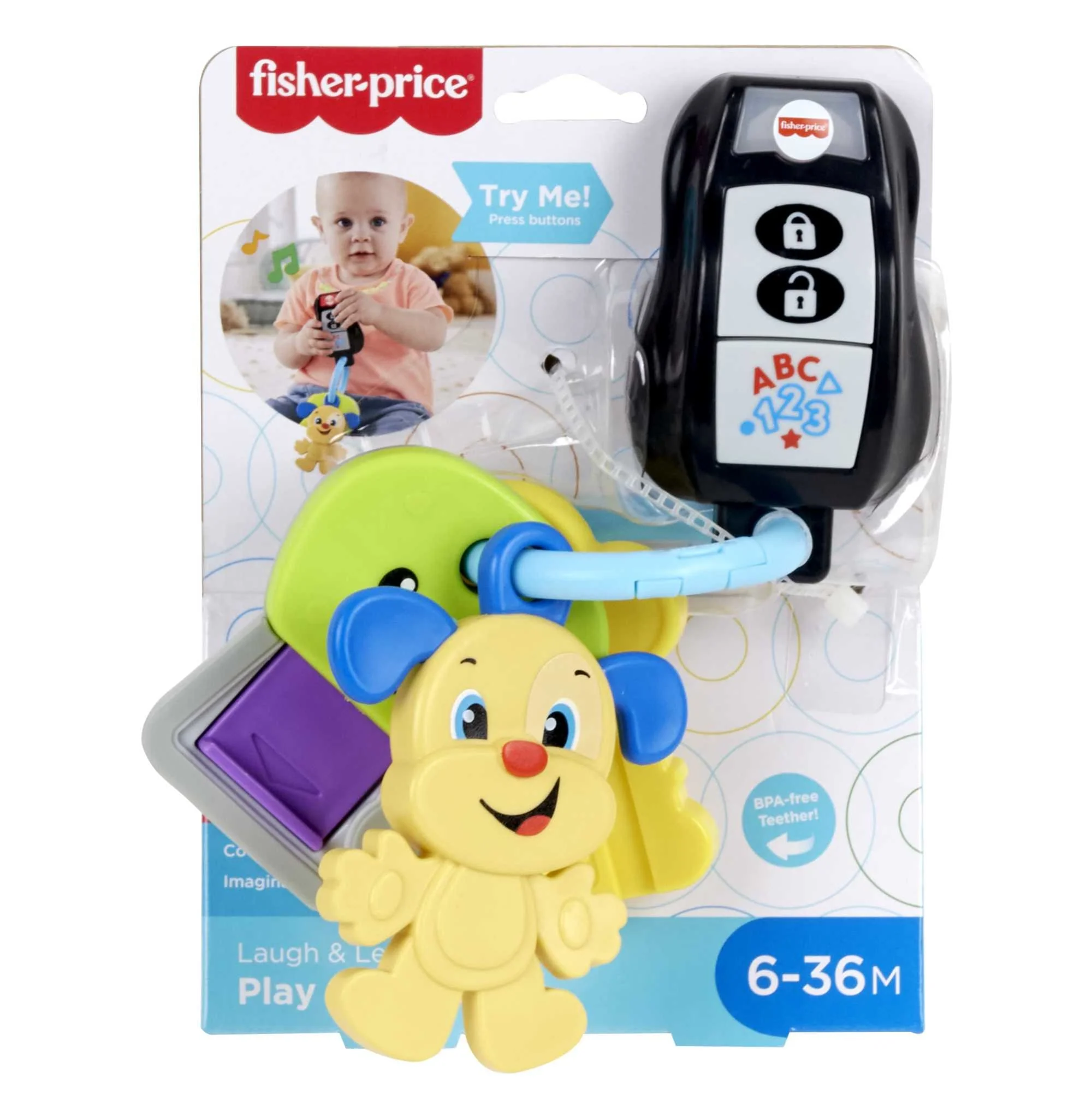 Fisher-Price Laugh & Learn Play & Go Keys Musical Learning Toy For Infant & Toddler