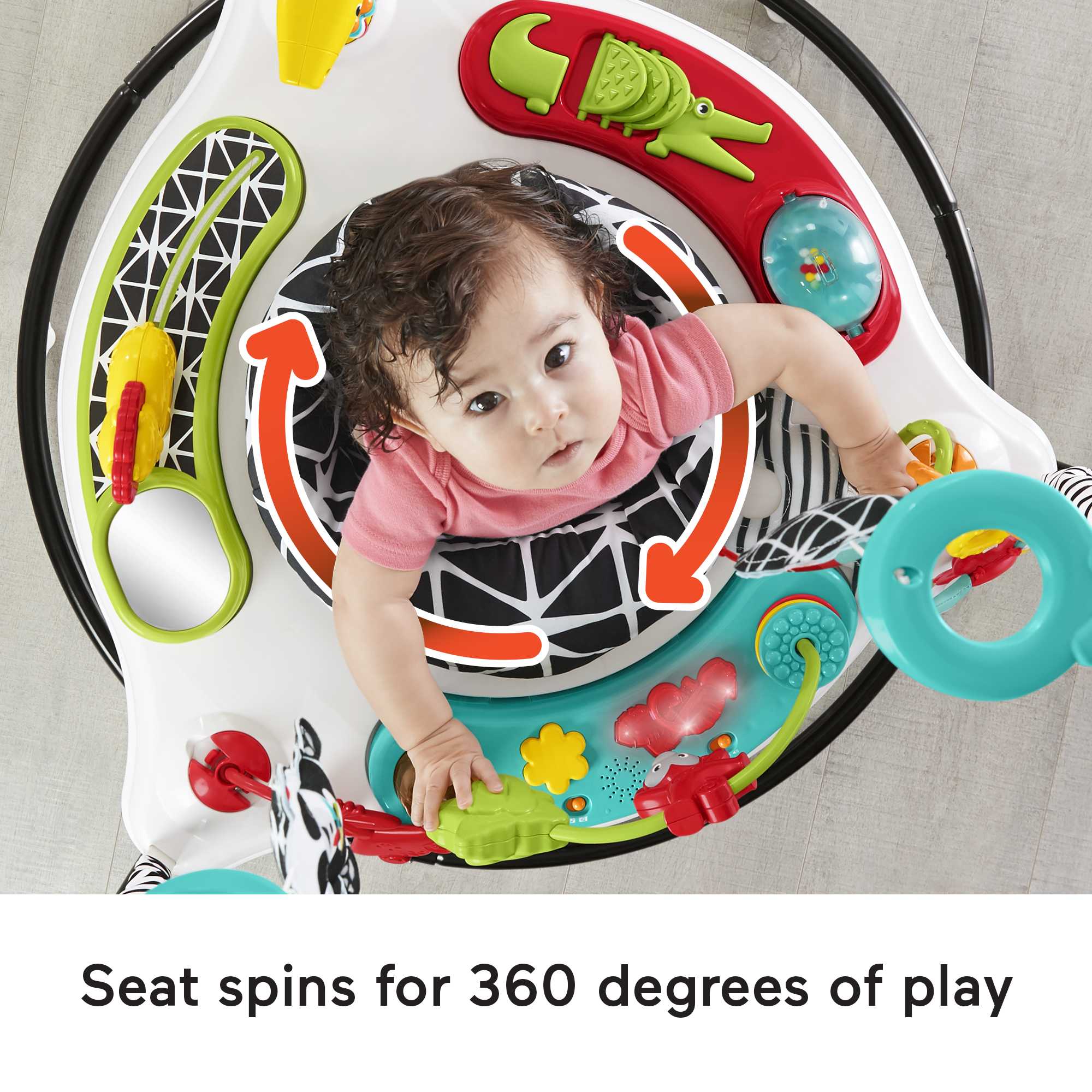 Fisher-Price Baby Bouncer Animal Wonders Jumperoo Activity Center With Music And Lights