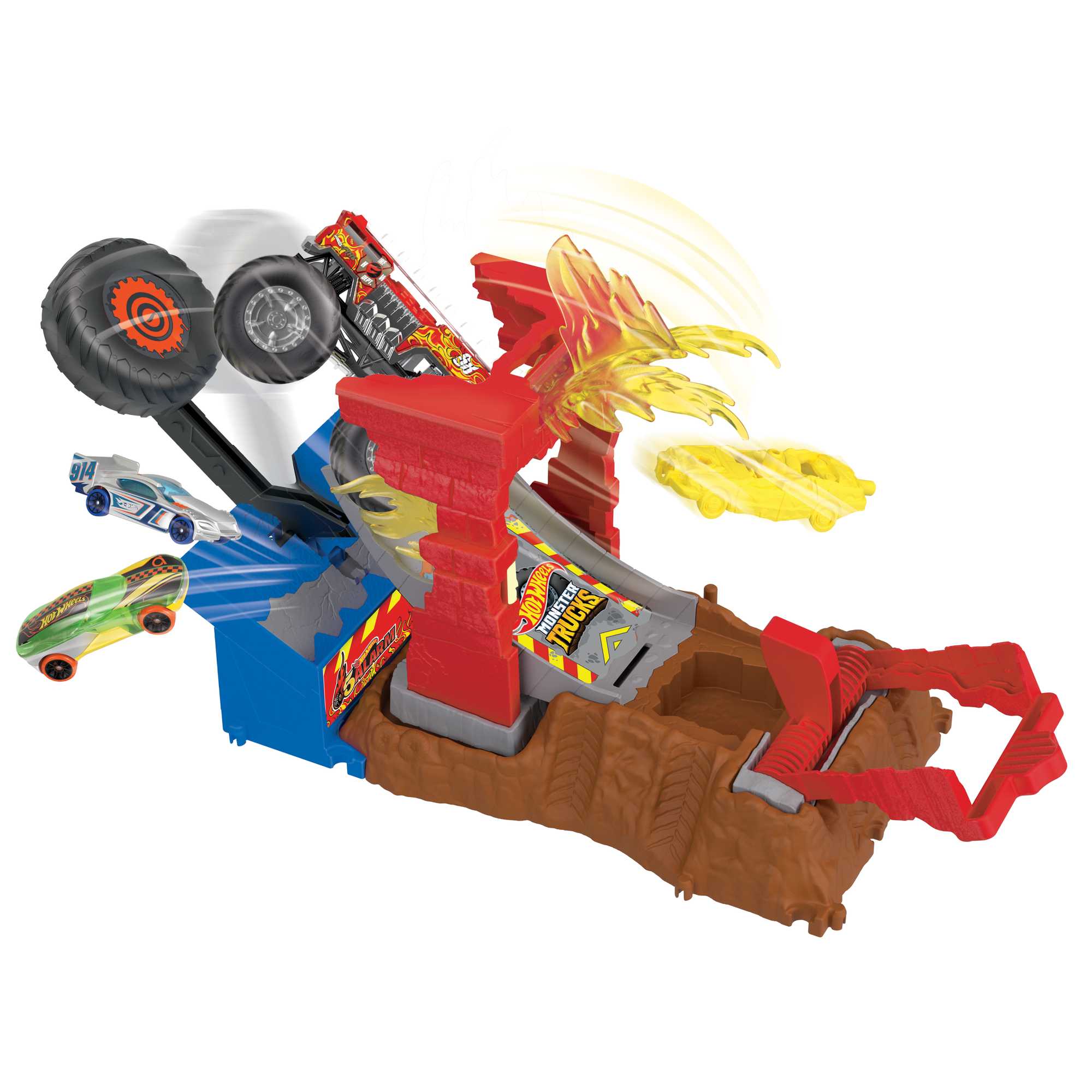 Hot Wheels Monster Trucks Arena Smashers? 5-Alarm Fire Crash Challenge? Playset