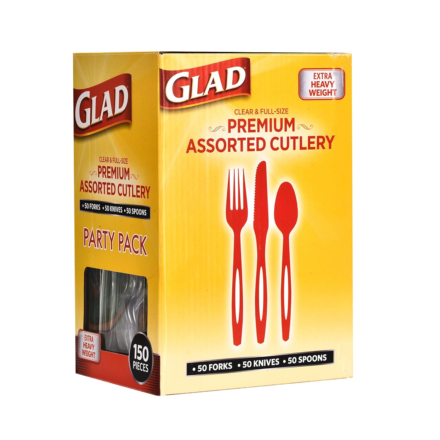Glad, 240 Count (Pack of 1), Clear Assorted Cutlery