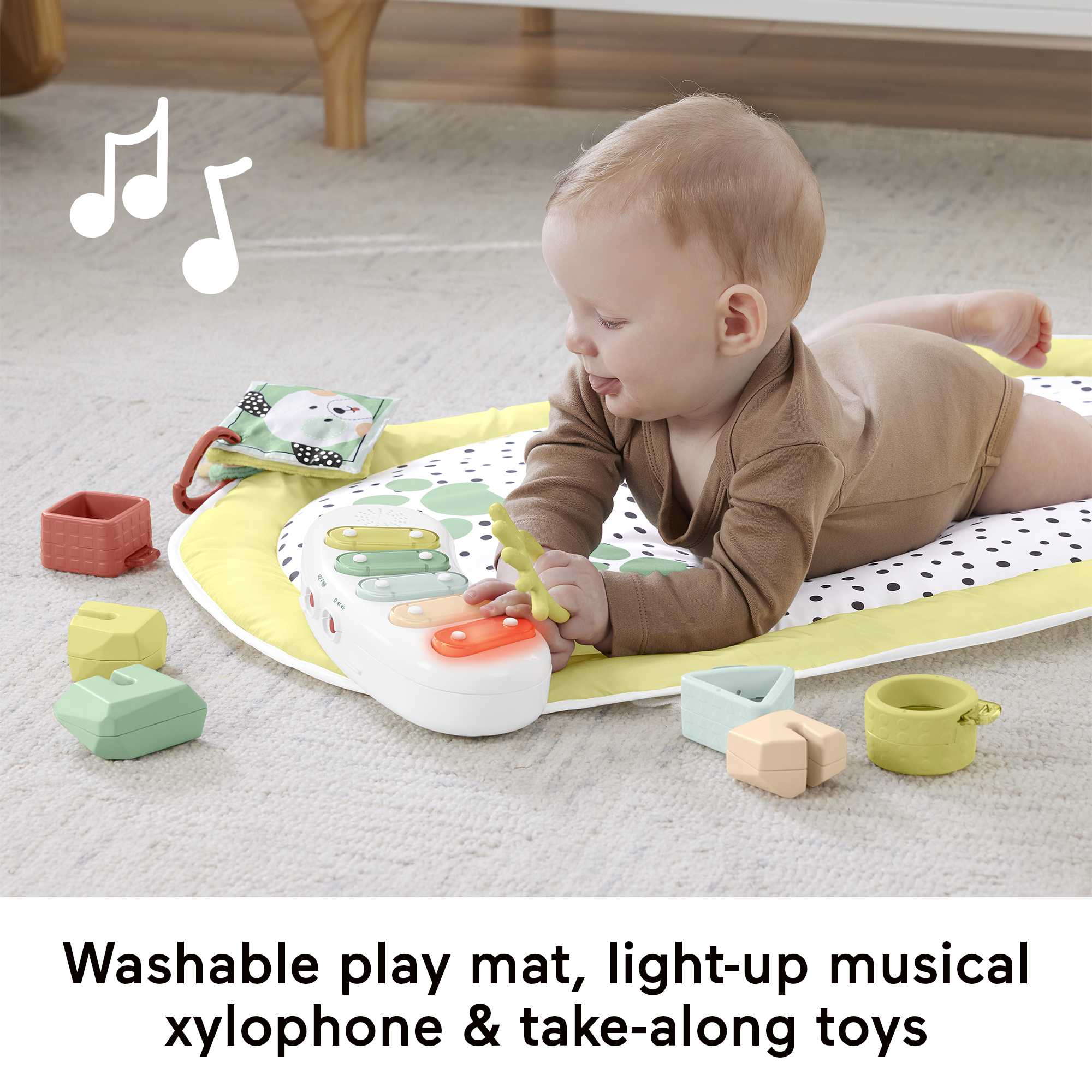 Fisher-Price 3-in-1 Baby Activity Center With Lights & Sounds, Play Mat, Toddler Toy, Snugapuppy
