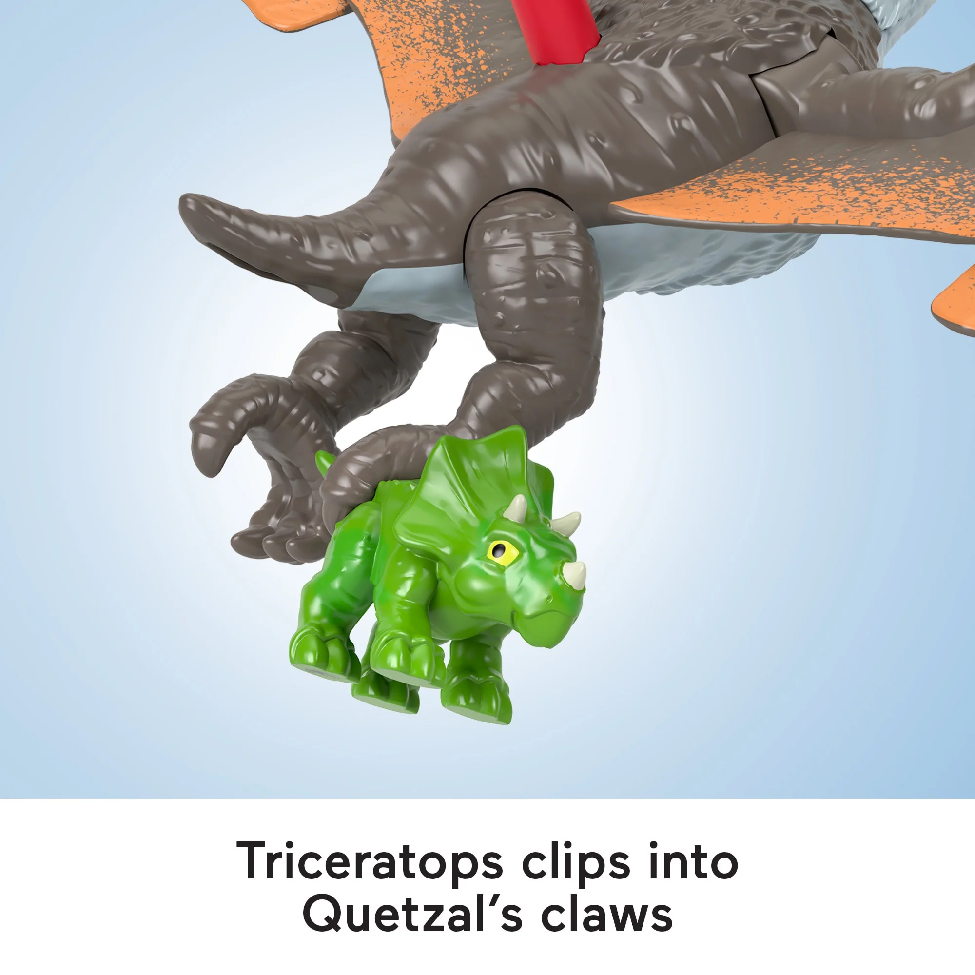 Imaginext Jurassic World Dominion Quetzal Dinosaur Toy With Soaring Action, 3 Piece Preschool Toys